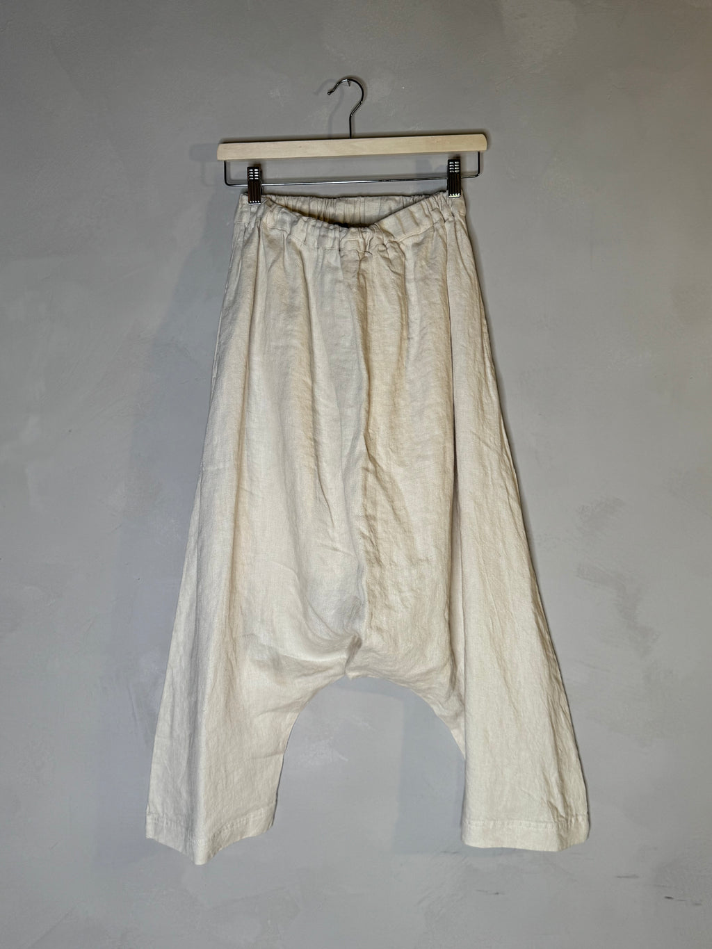 Ichi antiquites linen drop crotch pant