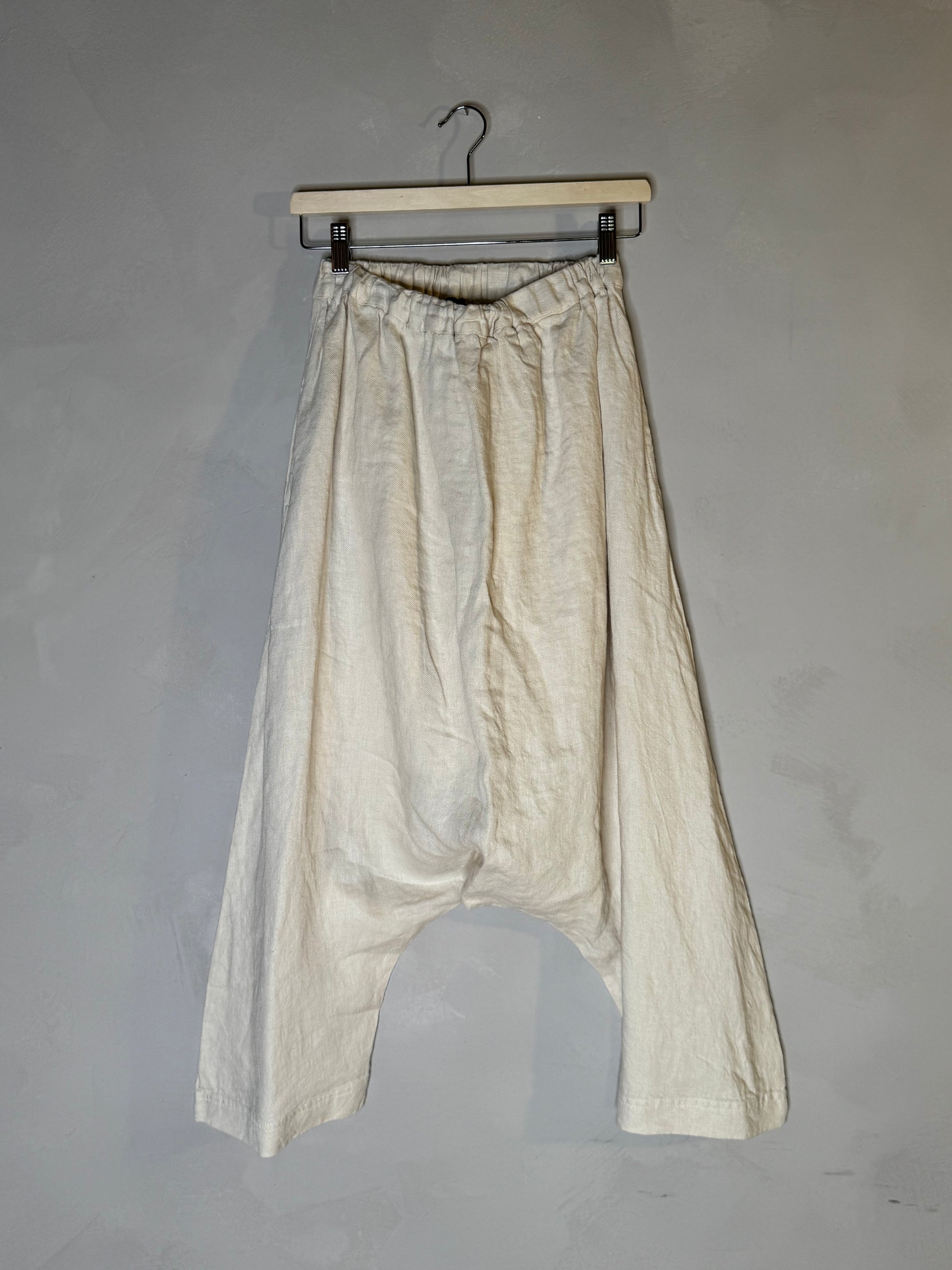 Ichi antiquites linen drop crotch pant