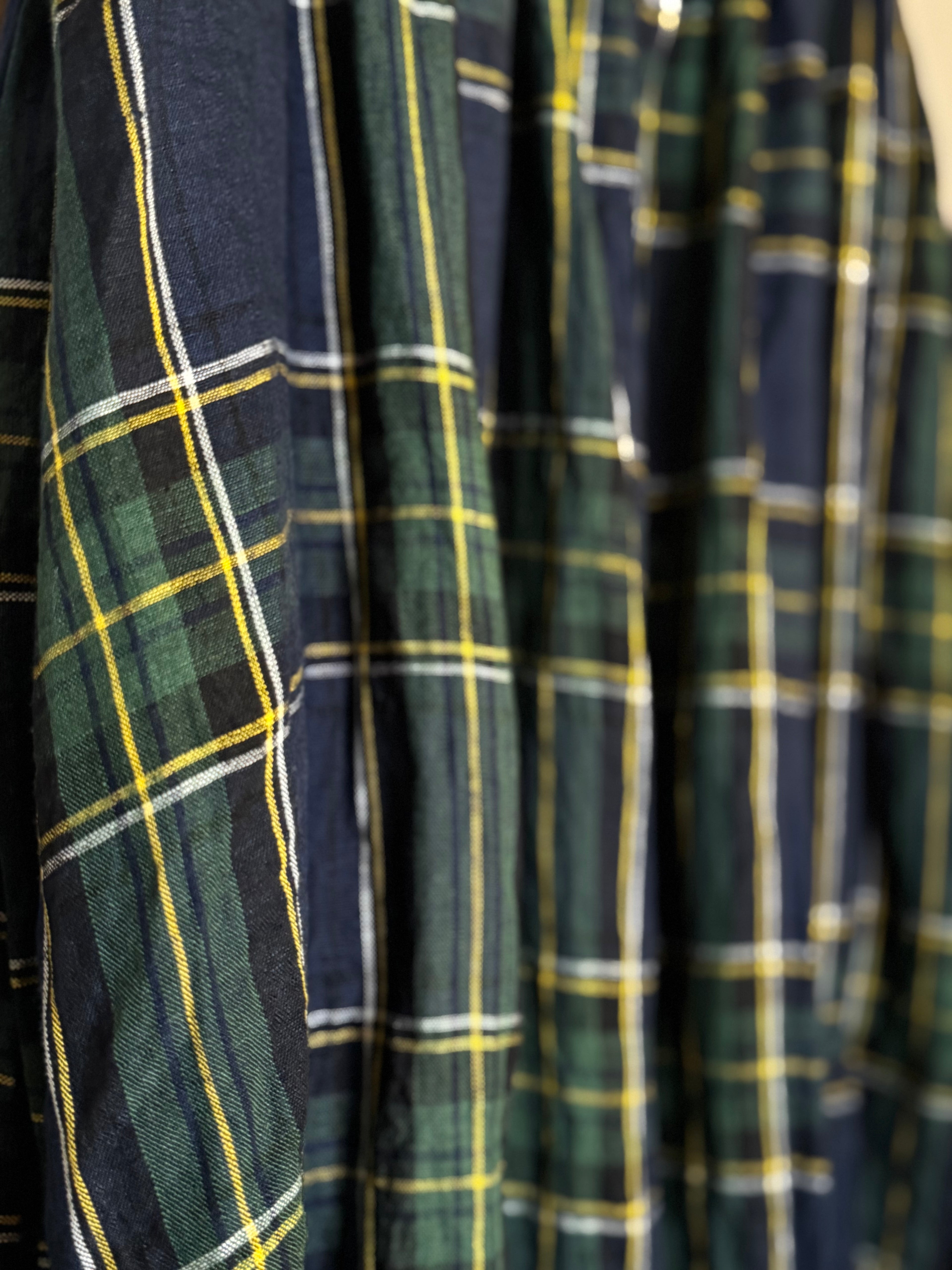 Ichi Antiquites tartan linen shirt