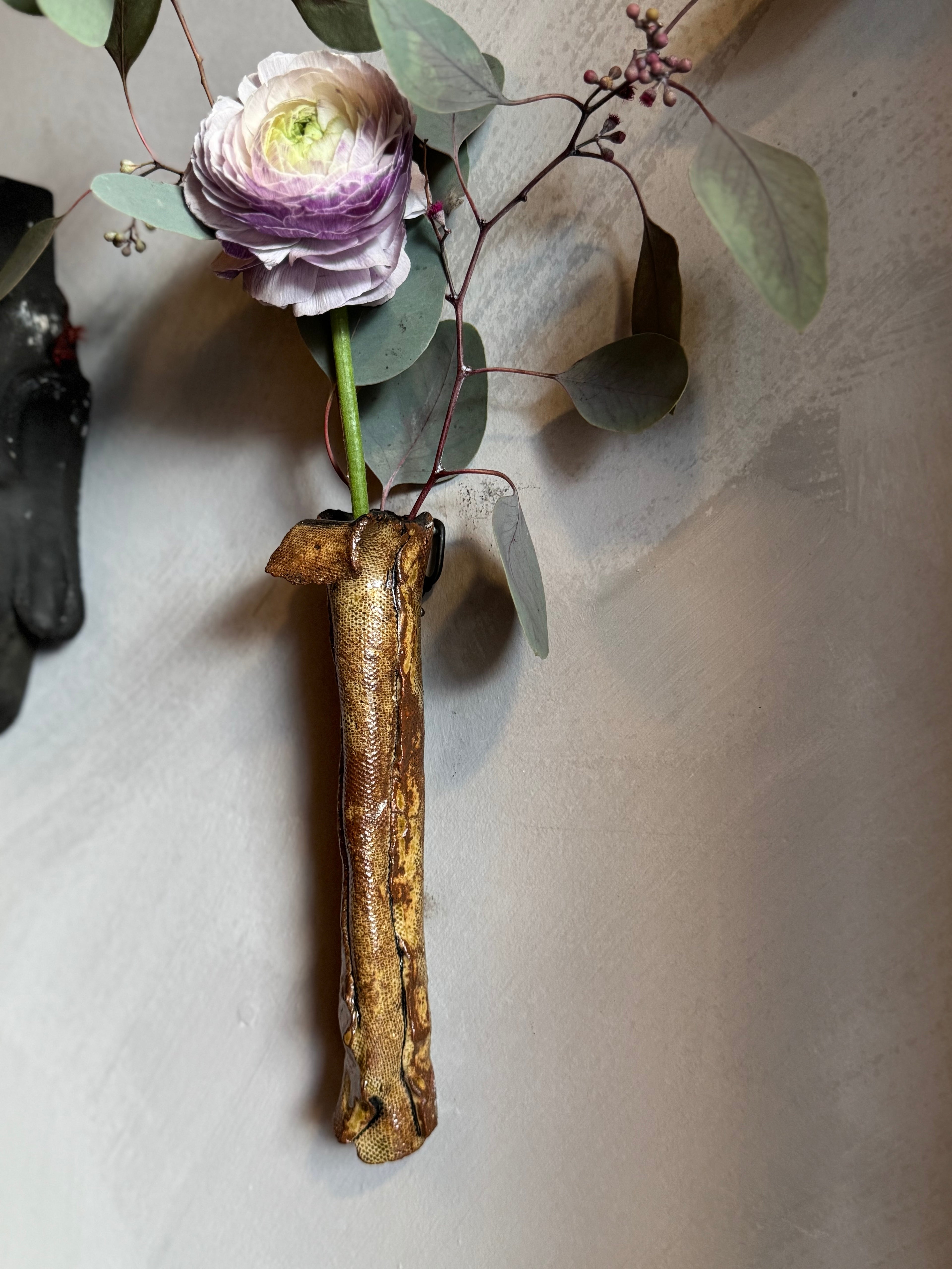 Japanese ceramic wall vase