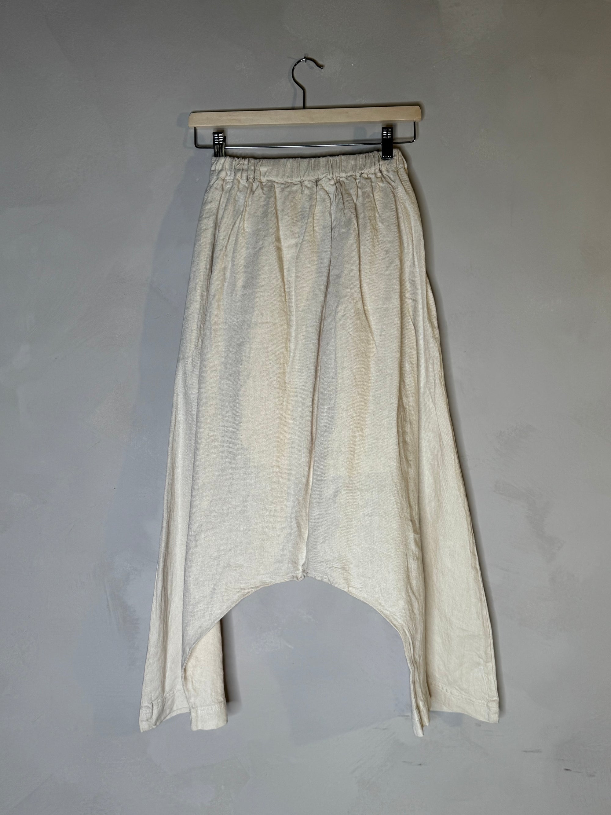 Ichi antiquites linen drop crotch pant