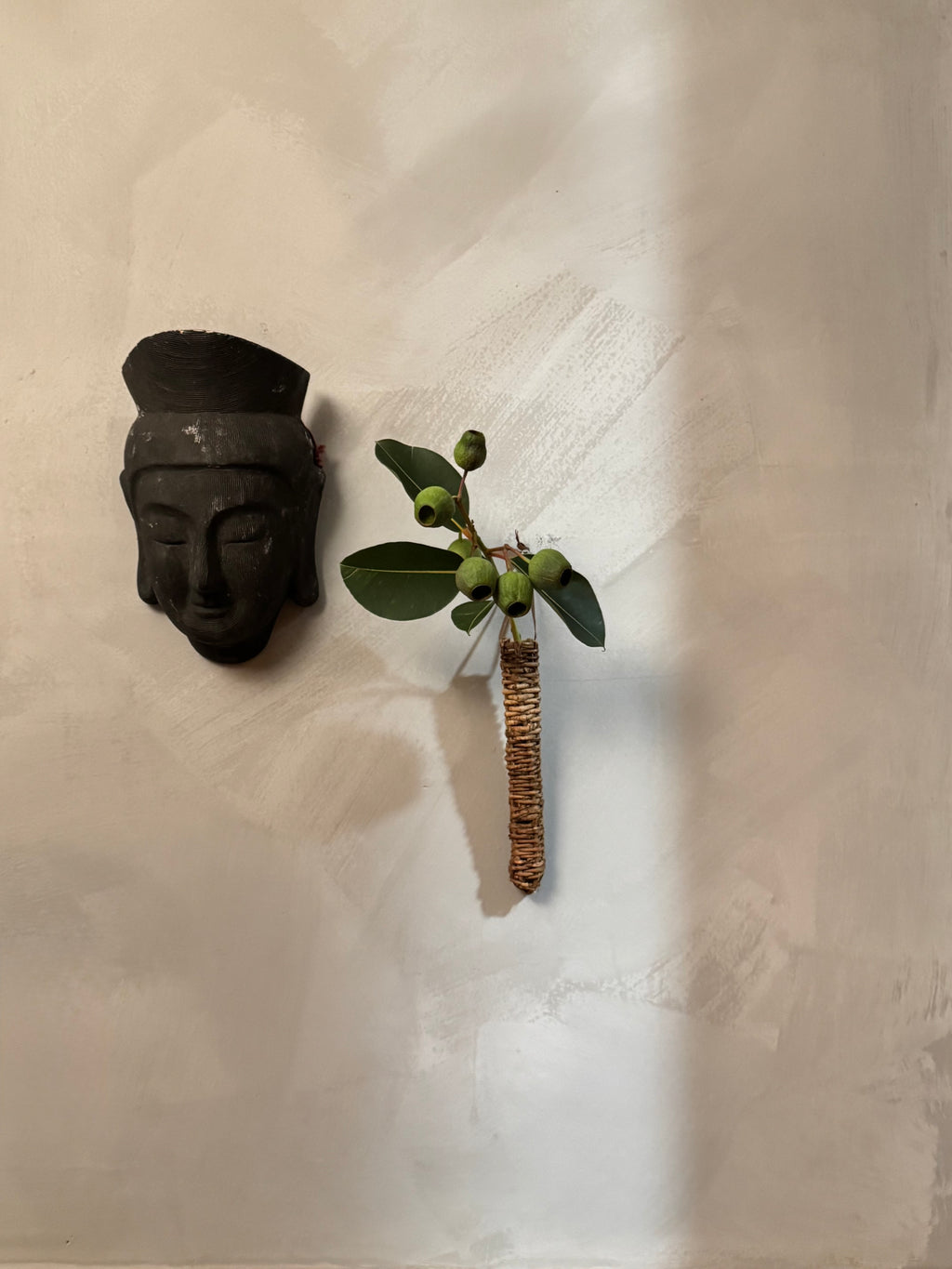 Japanese basketry wall vase