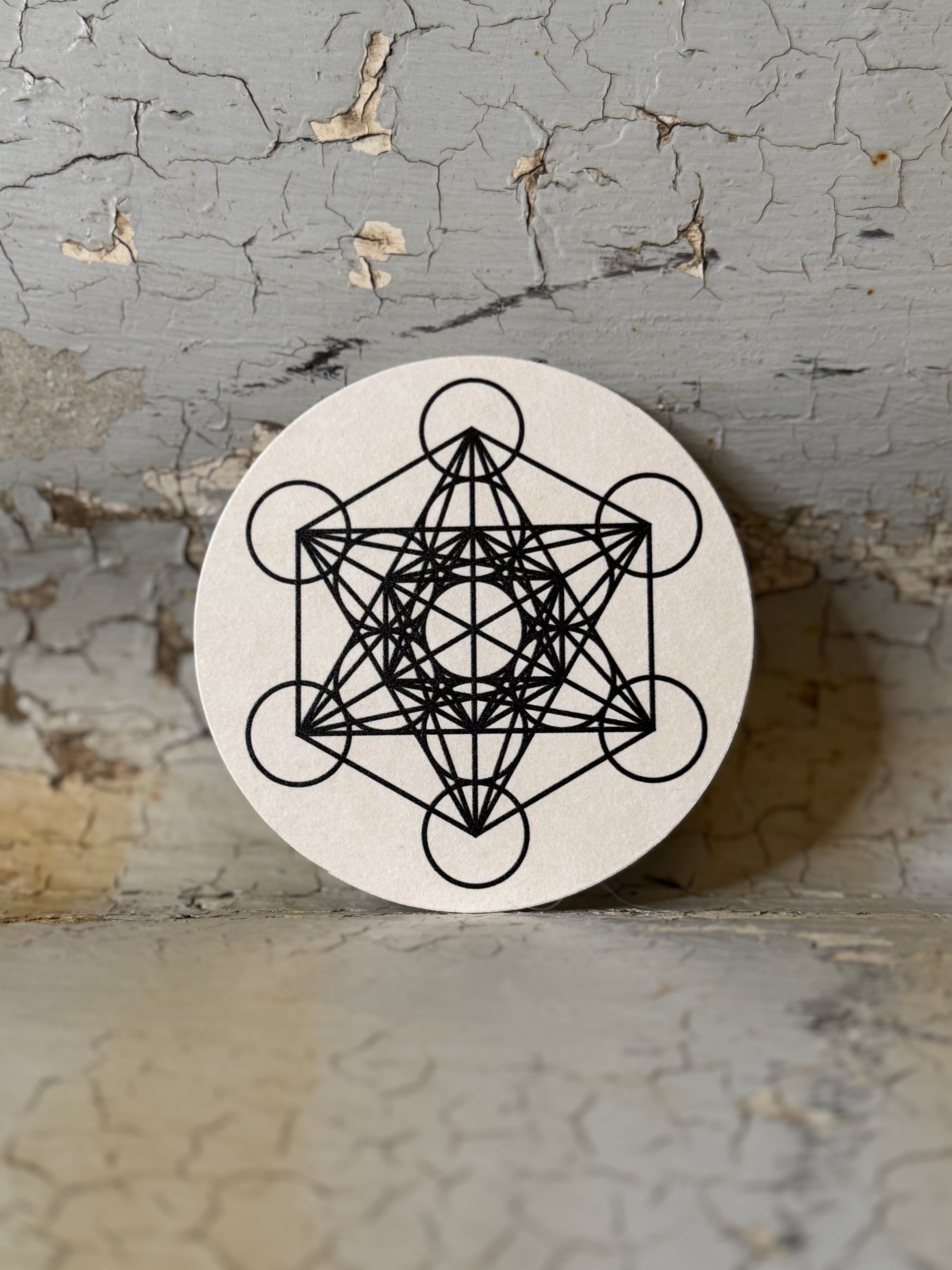 Sacred Geometry coaster / crystal grid - 2 patterns
