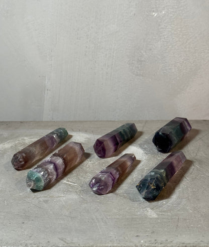 Fluorite double terminated - purple, green