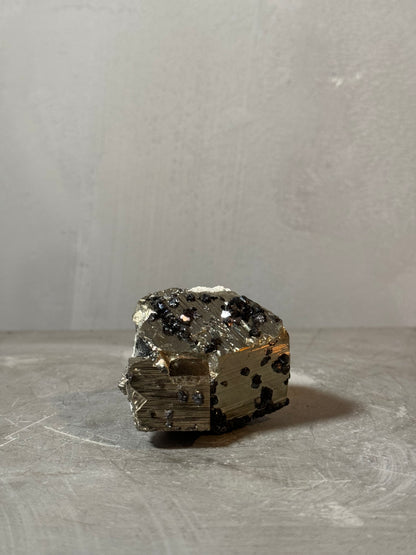 Pyrite with tourmaline