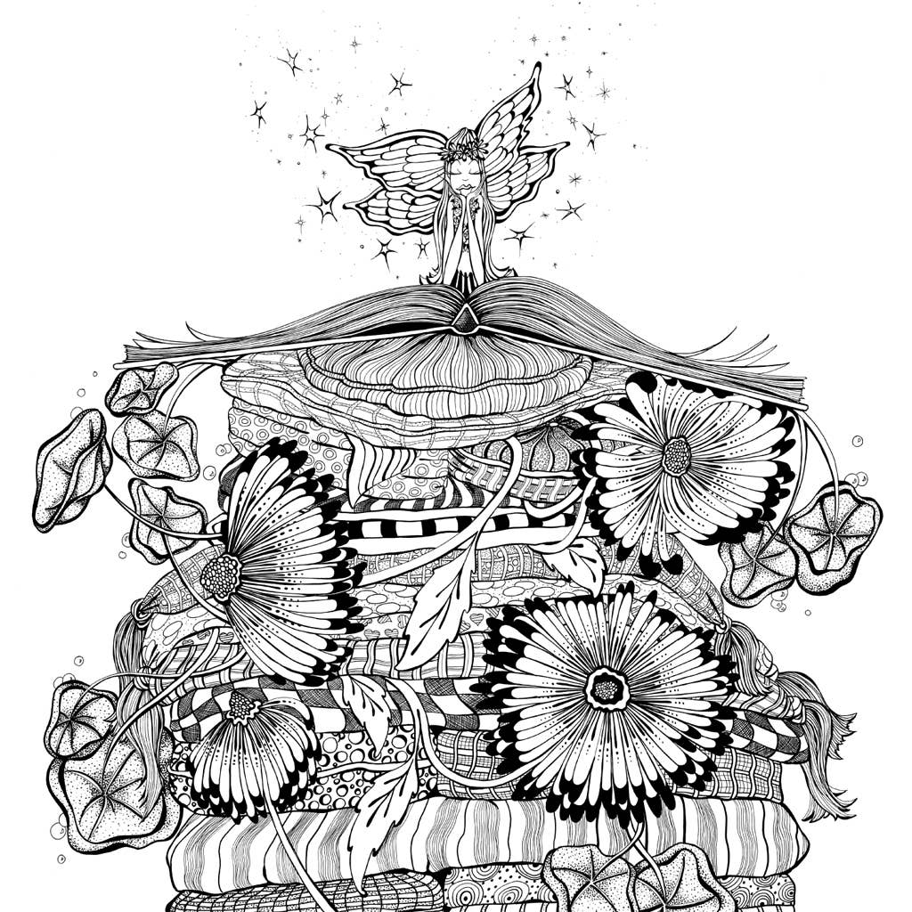 Fairies in Dreamland: An Artist's Coloring Book - page 4