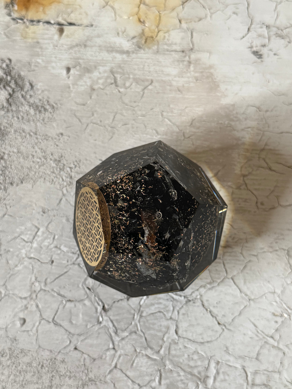 Orgone Dodecahedron - black tourmaline