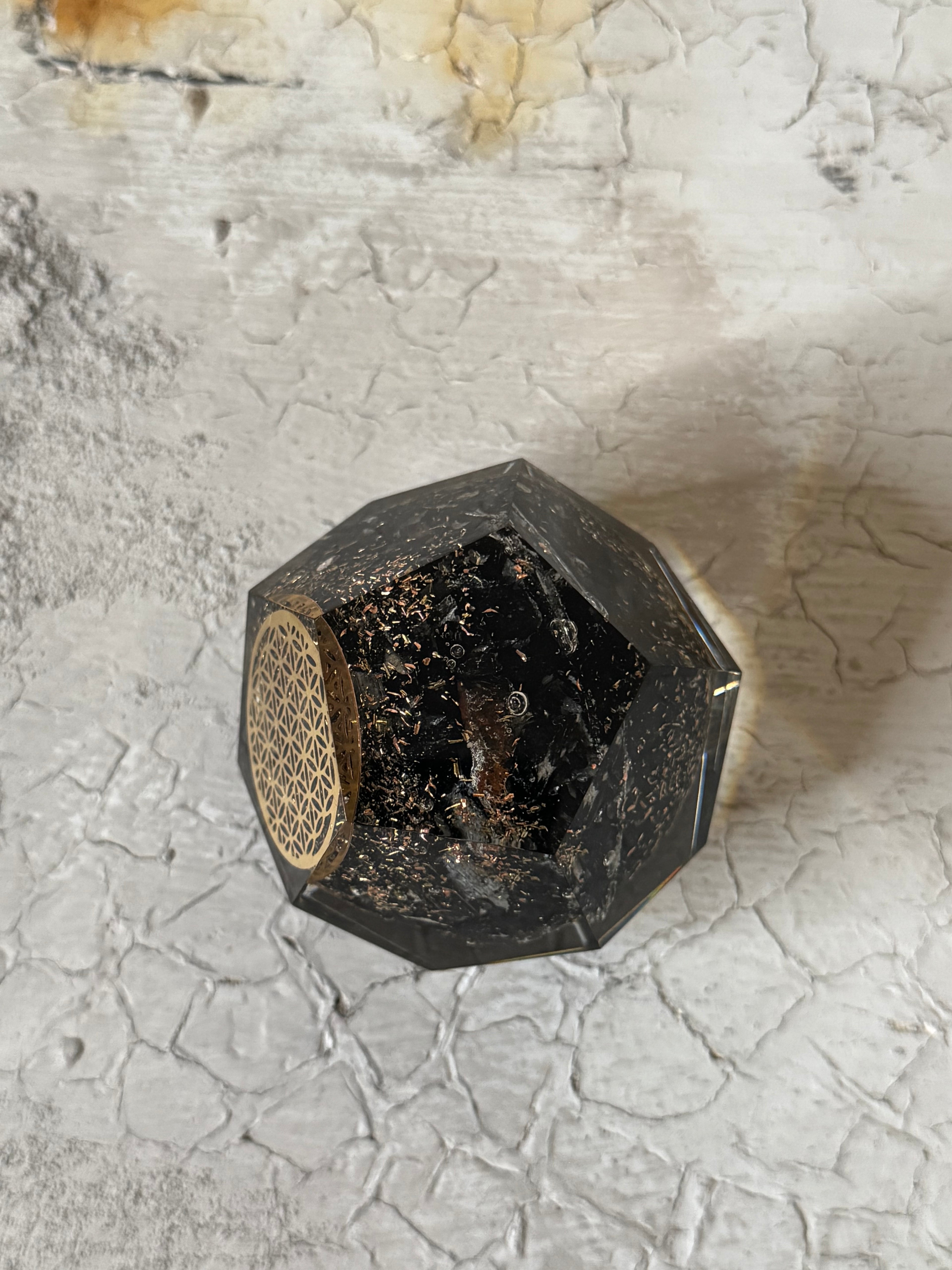 Orgone Dodecahedron - black tourmaline