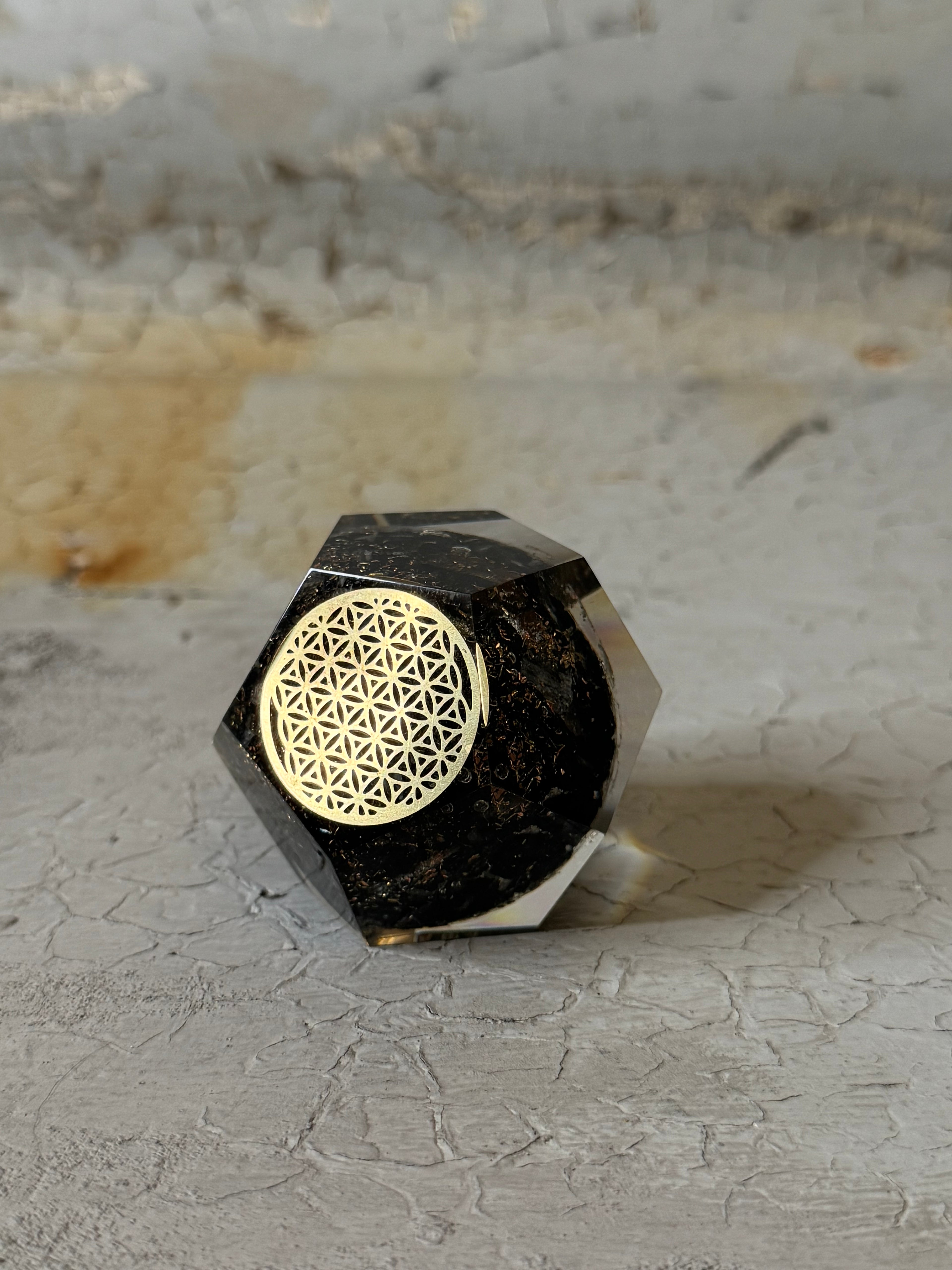 Orgone Dodecahedron - black tourmaline