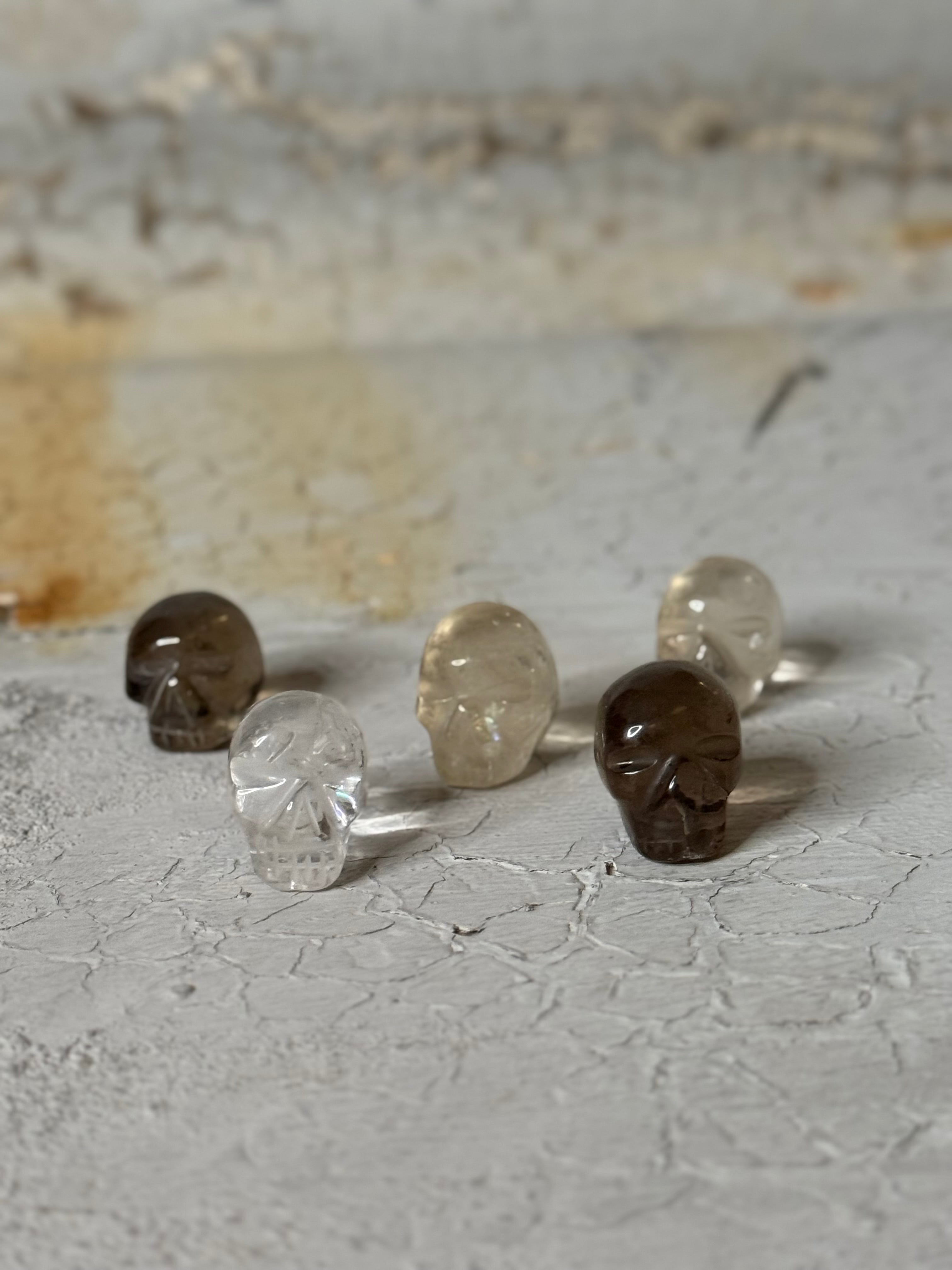 mini quartz crystal skulls