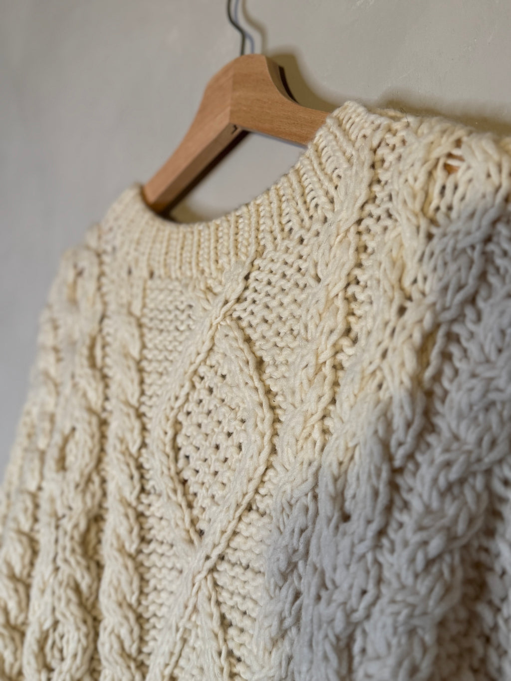 Ichi Antiquites wool cable knit sweater