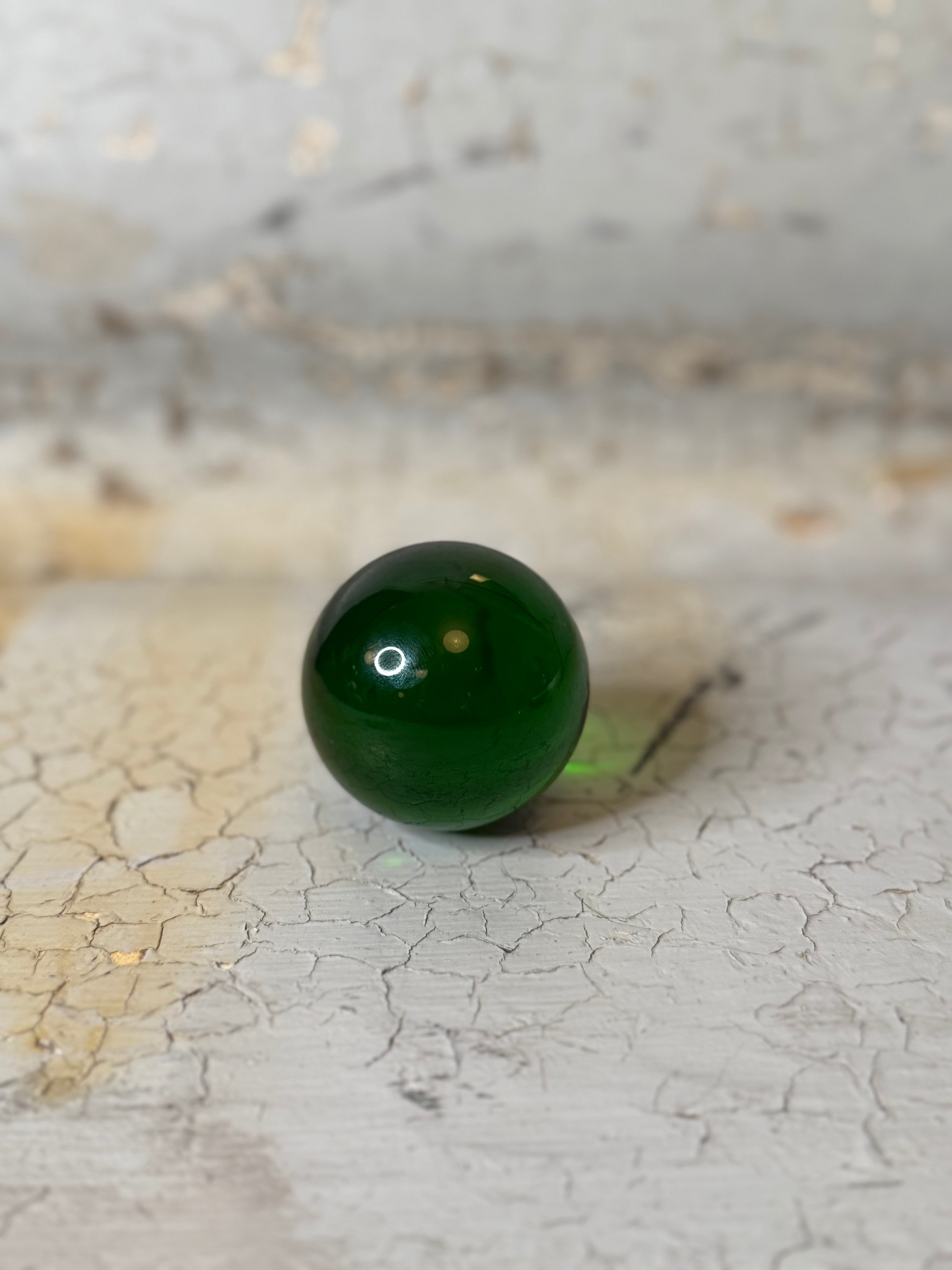 Tibetan Green Obsidian Sphere - 2 sizes