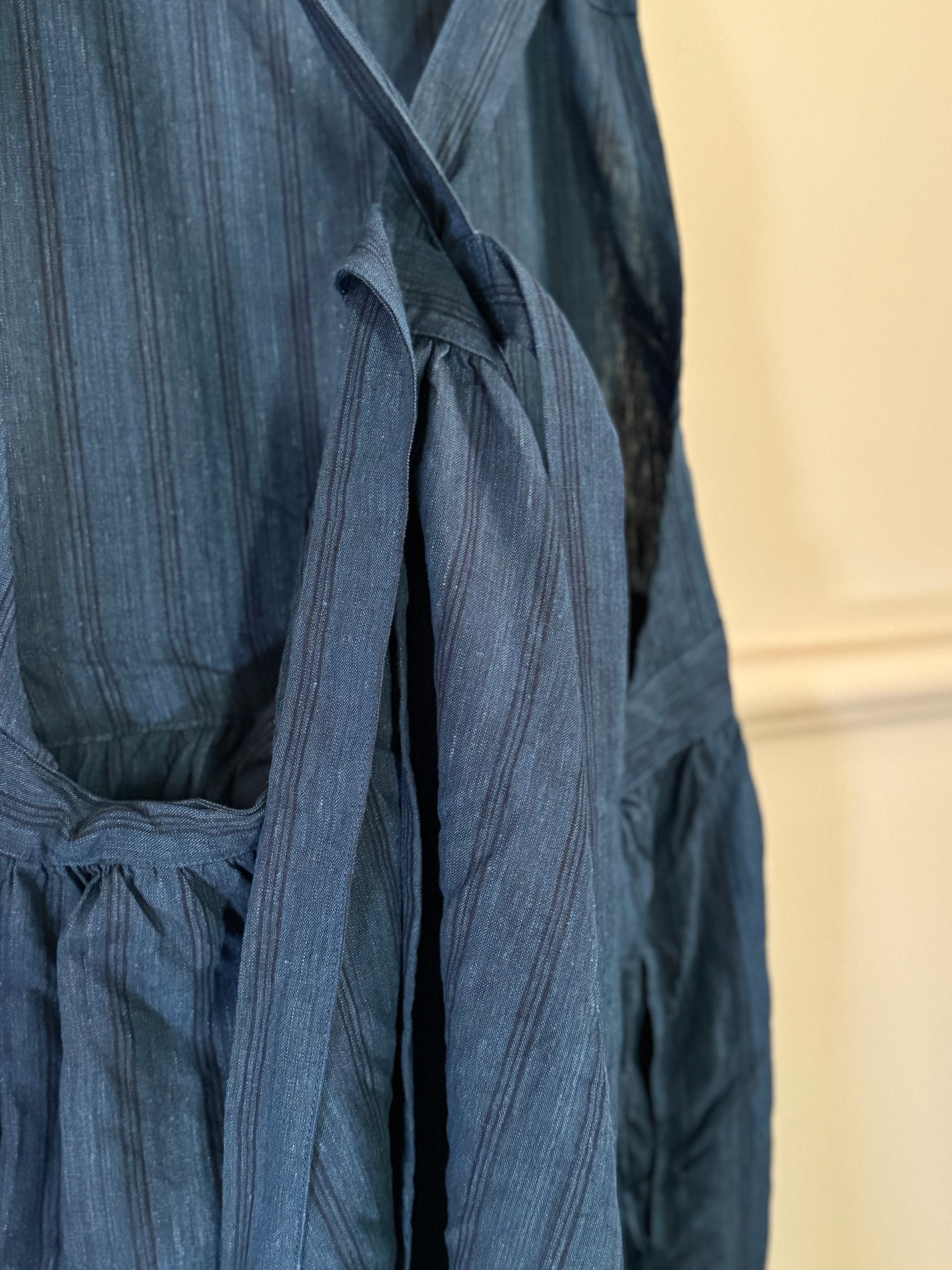 Ichi antiquites Indigo linen apron