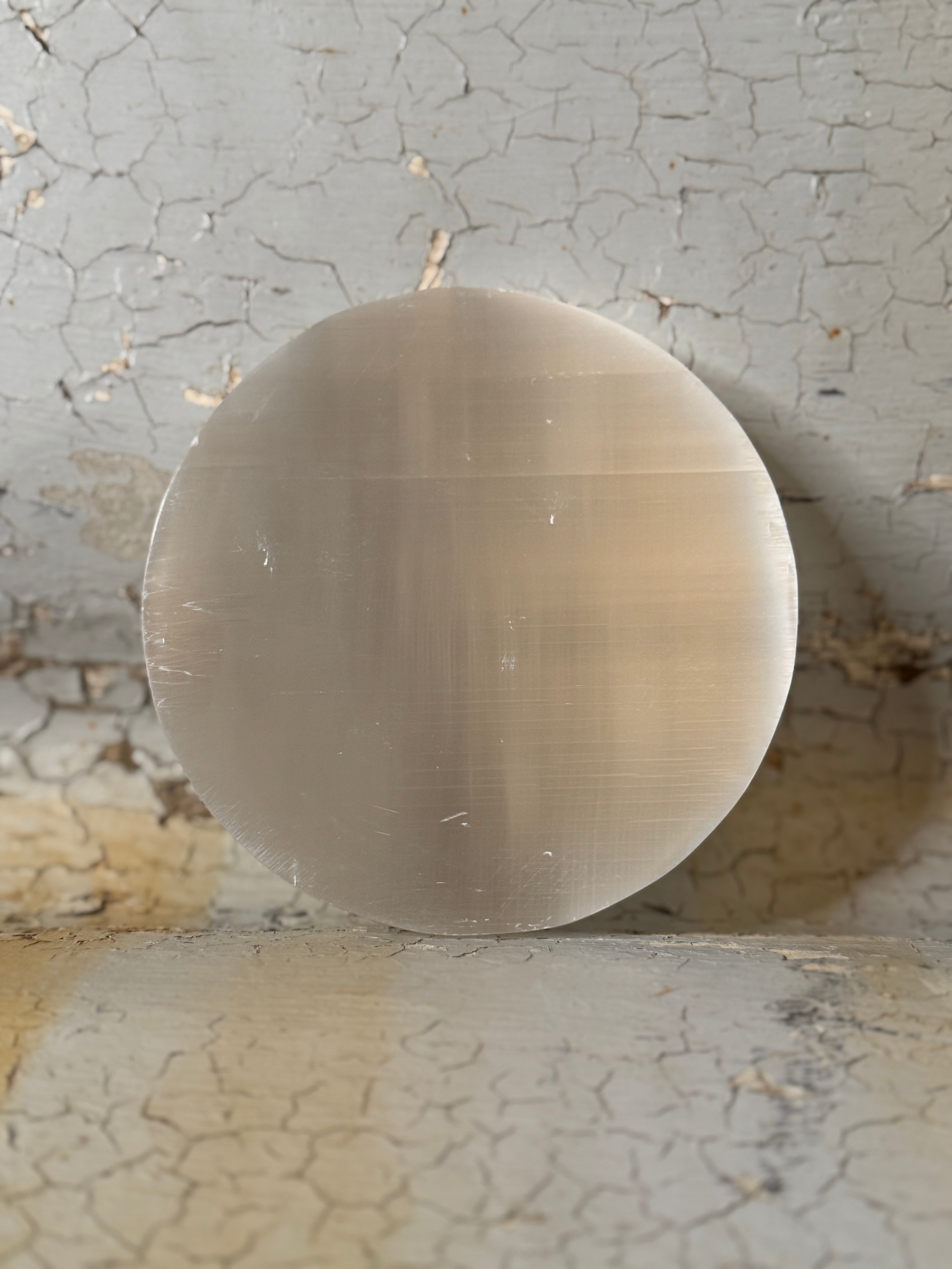 Selenite with Moon Phases