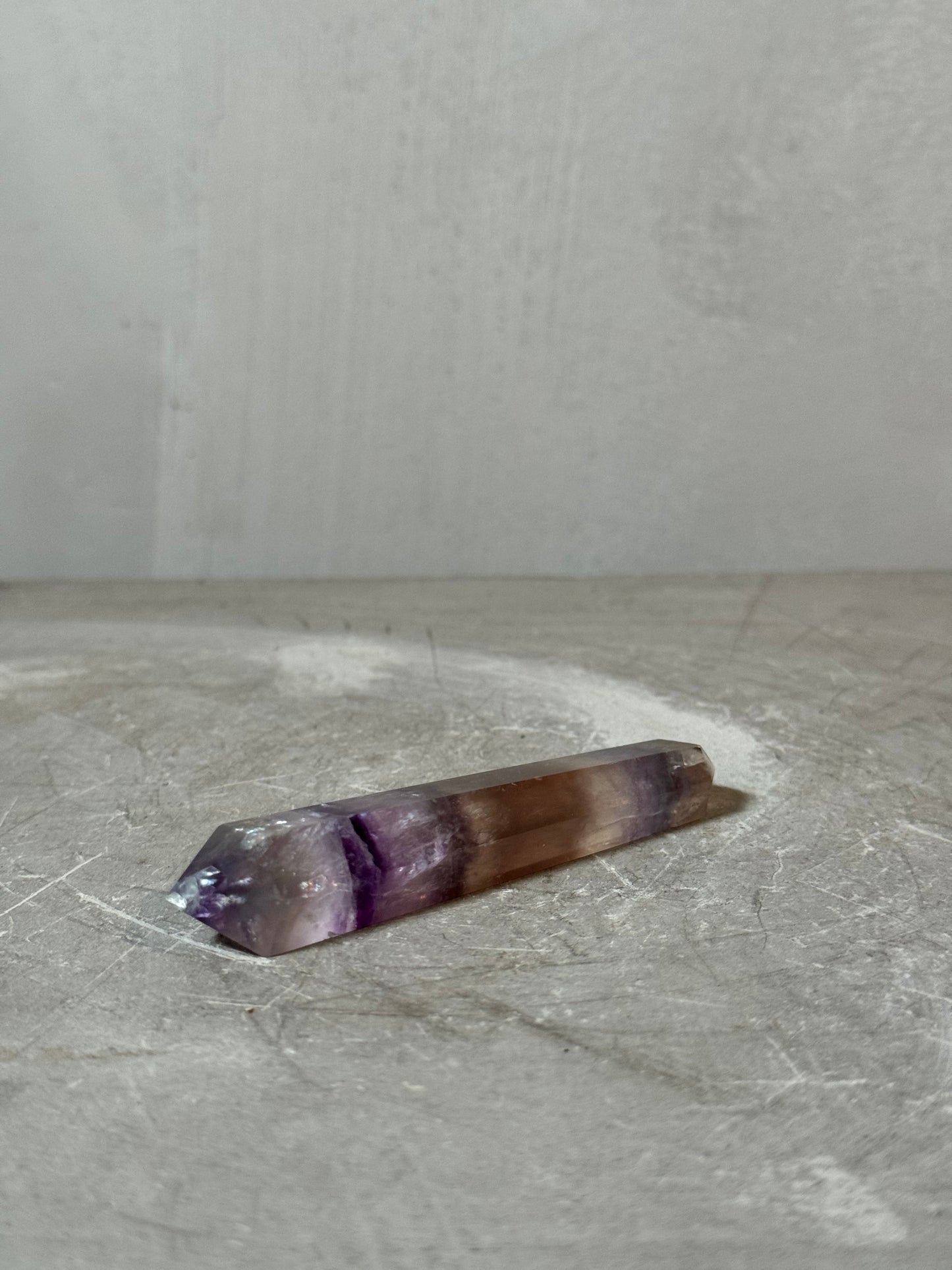 Fluorite double terminated - purple, green