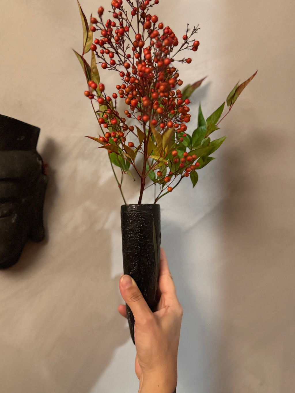 Japanese ceramic wall vase