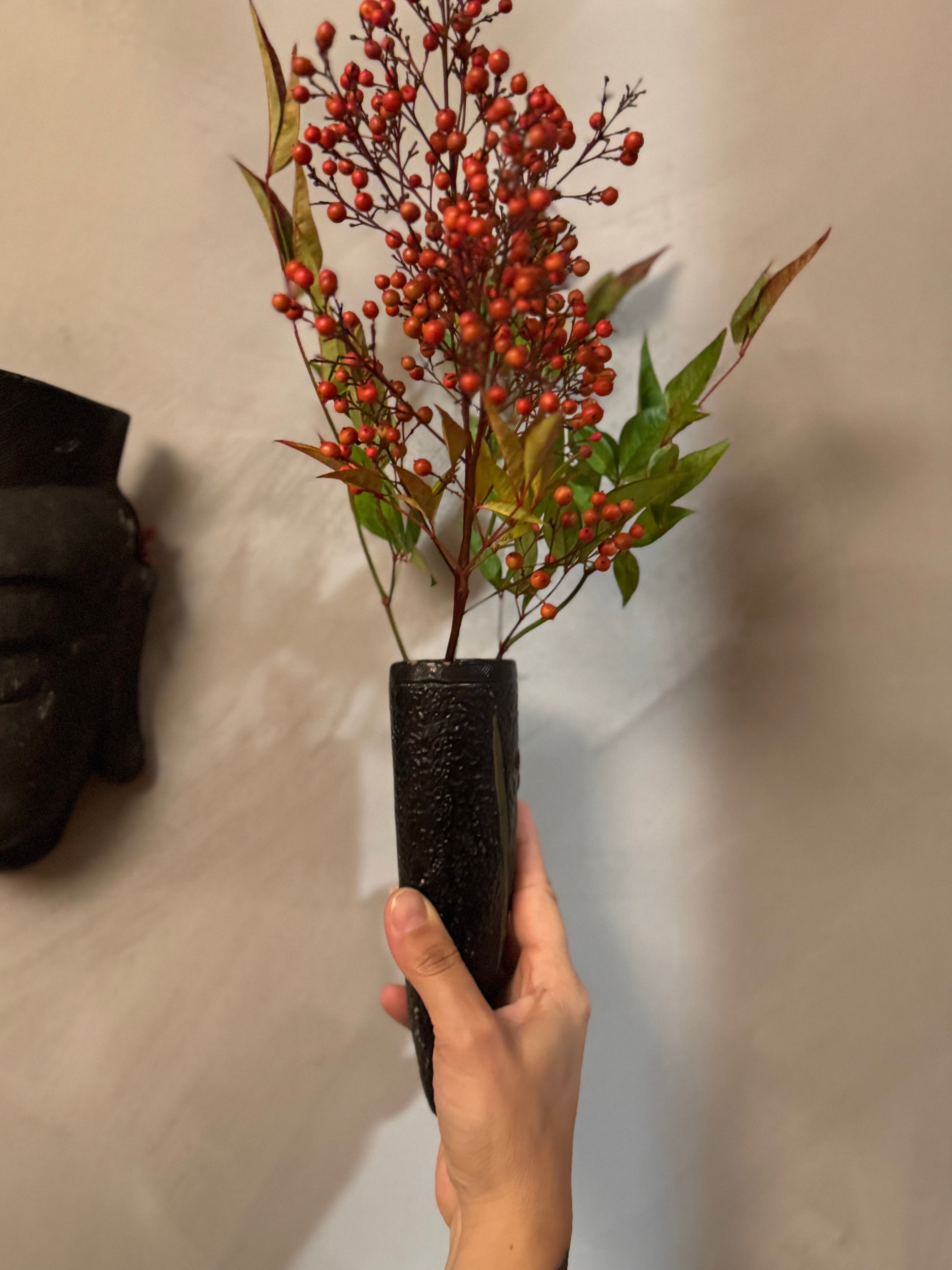 Japanese ceramic wall vase