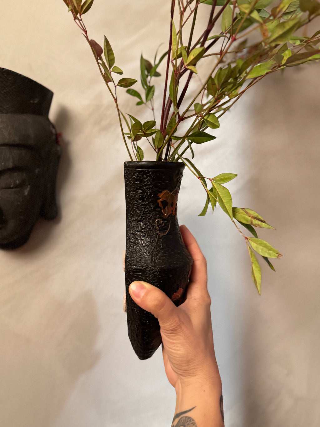 Japanese ceramic wall vase - vintage