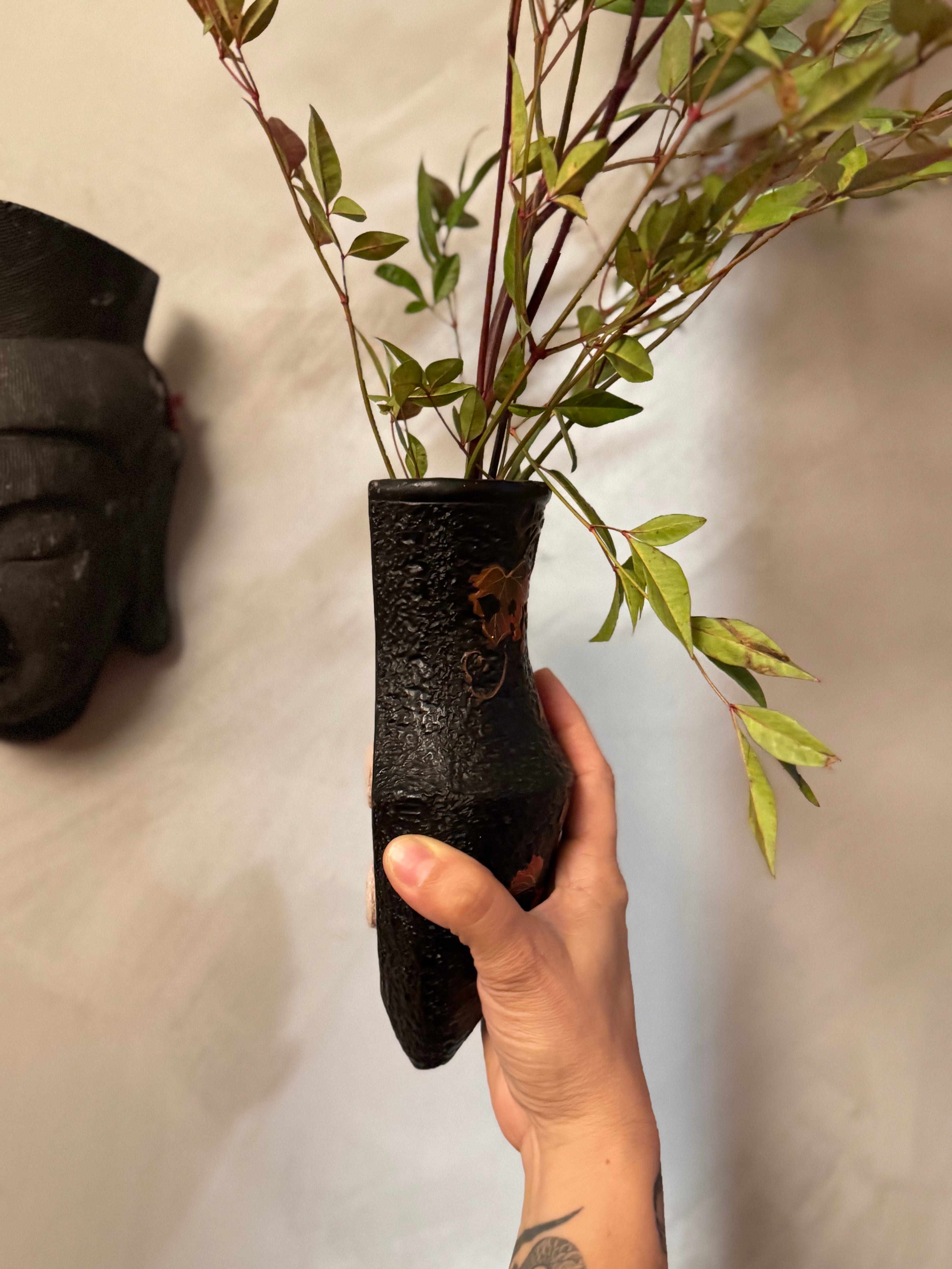 Japanese ceramic wall vase - vintage