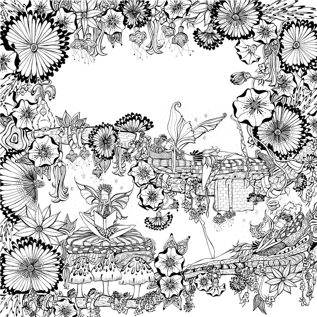 Fairies in Dreamland: An Artist's Coloring Book - page 3