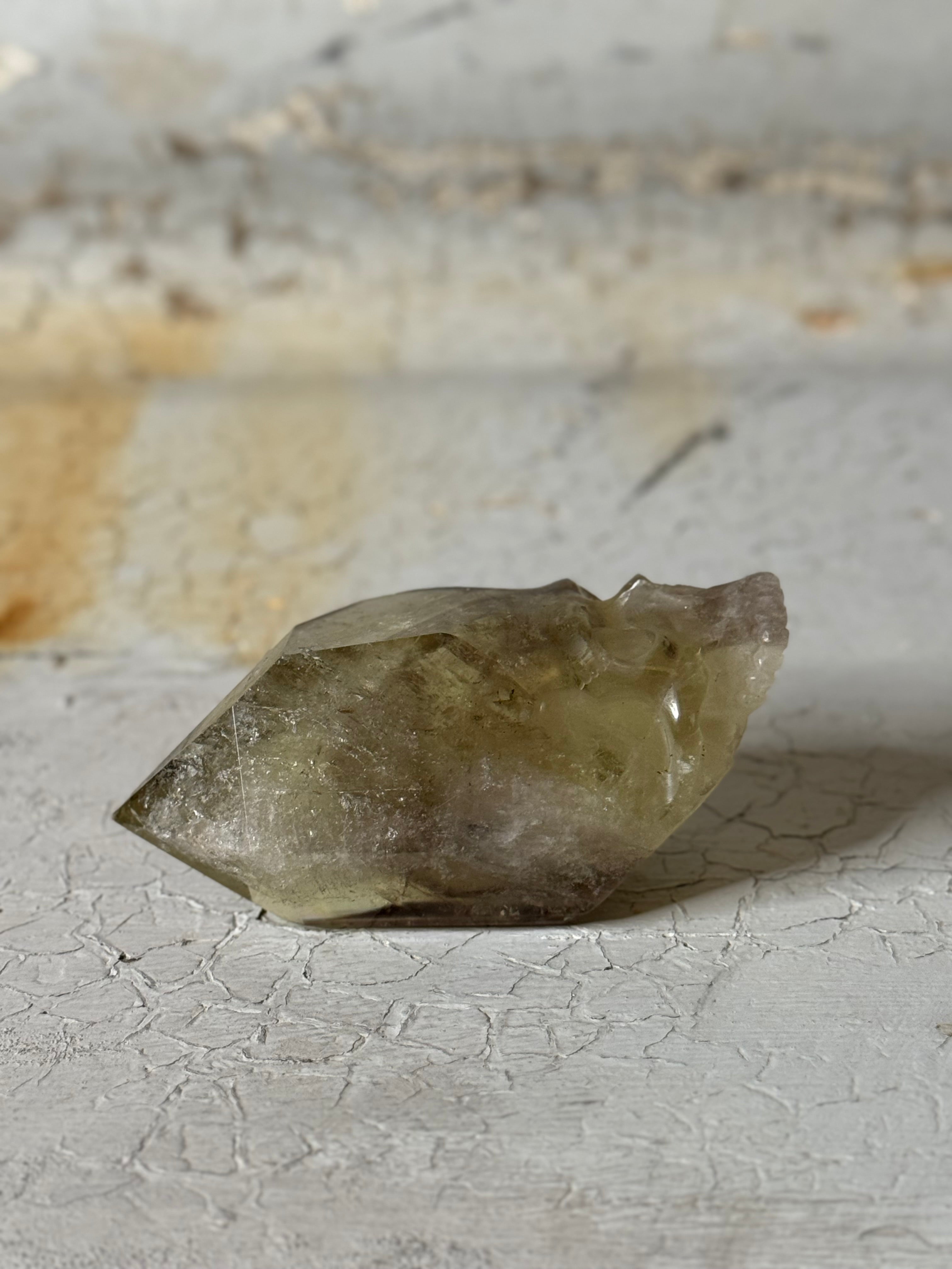 smoky citrine crystal skull