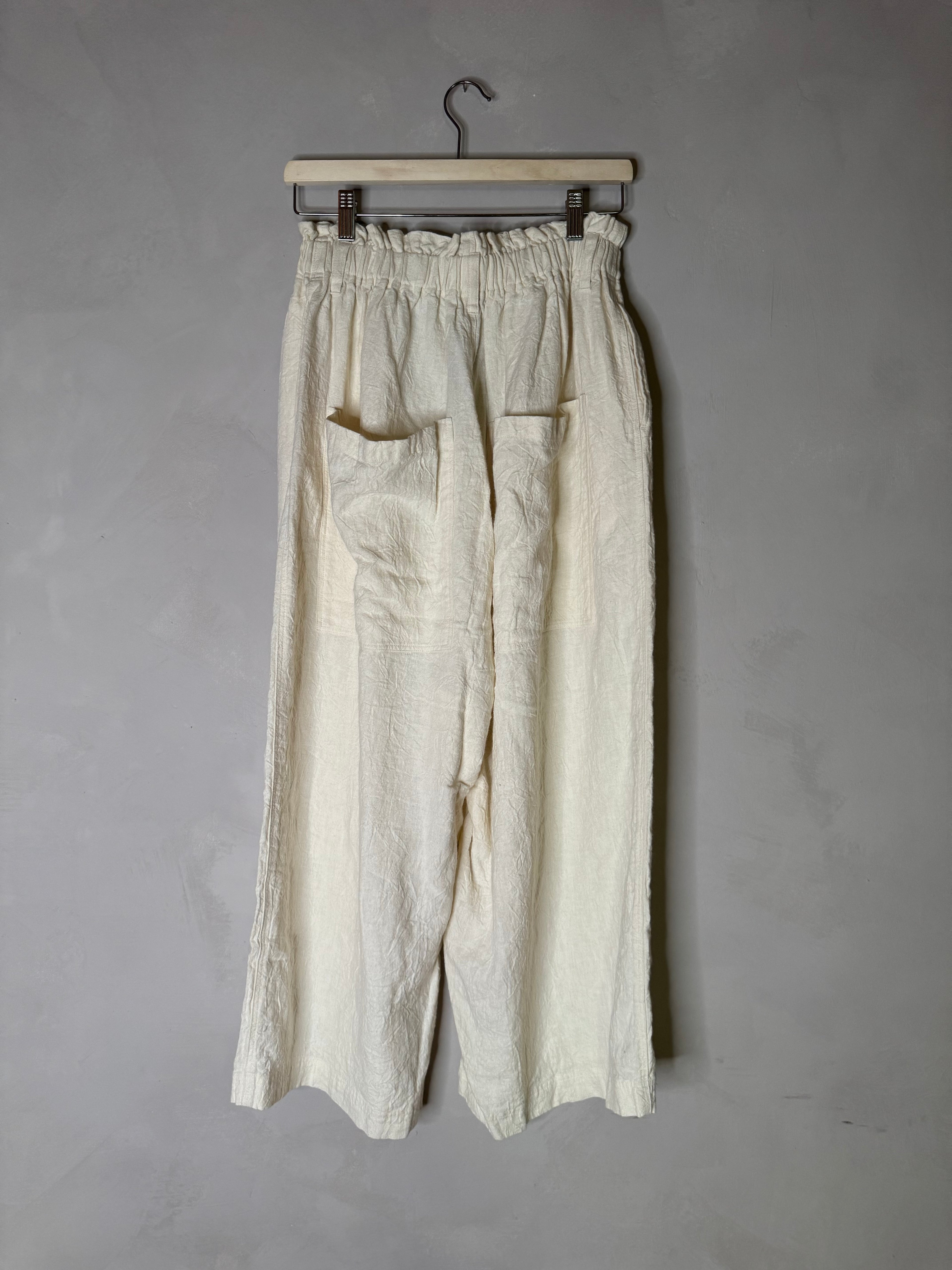 Ichi antiquites wide leg linen pants