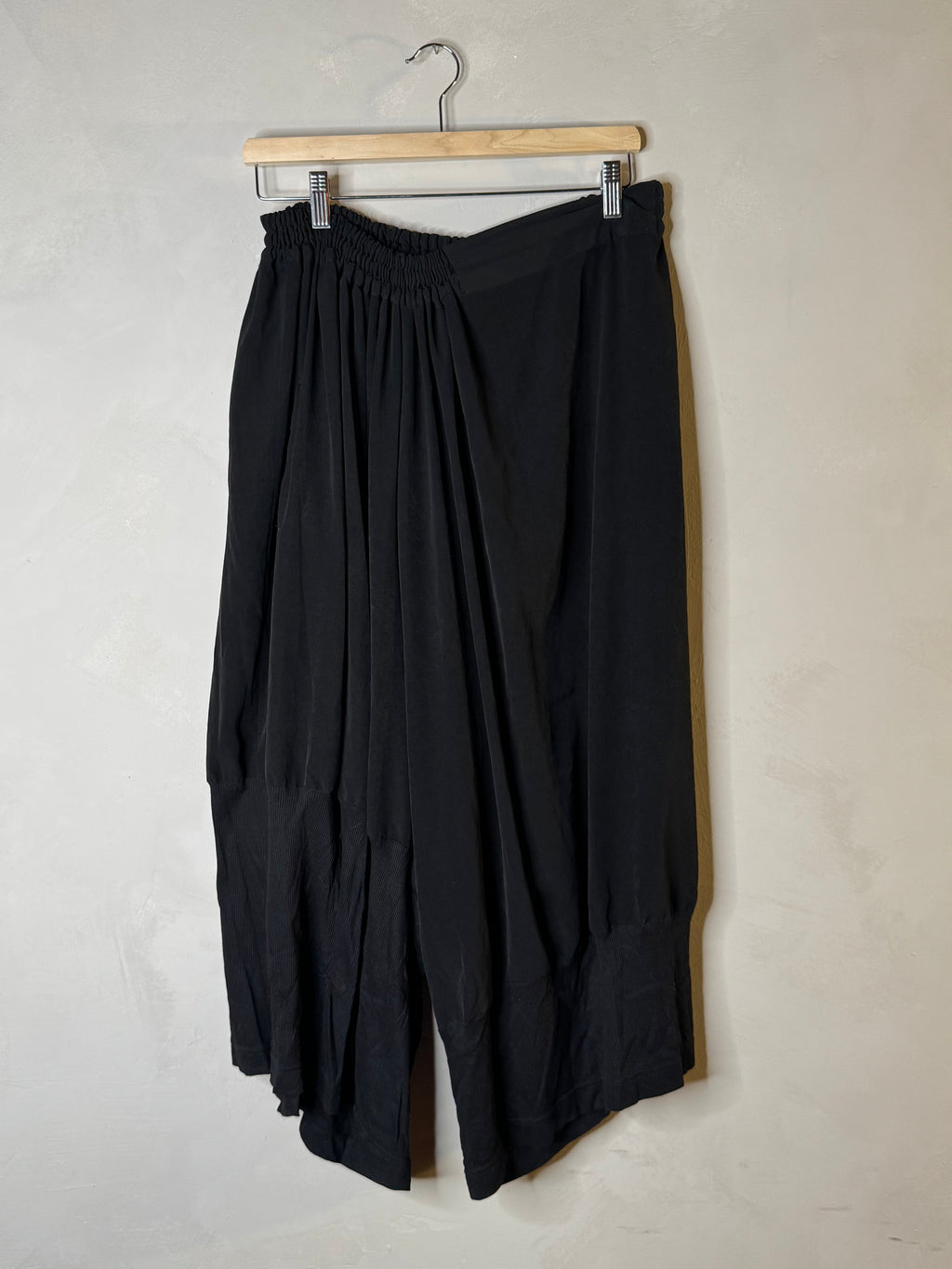 Y's by YOHJI YAMAMOTO black drop crotch pants