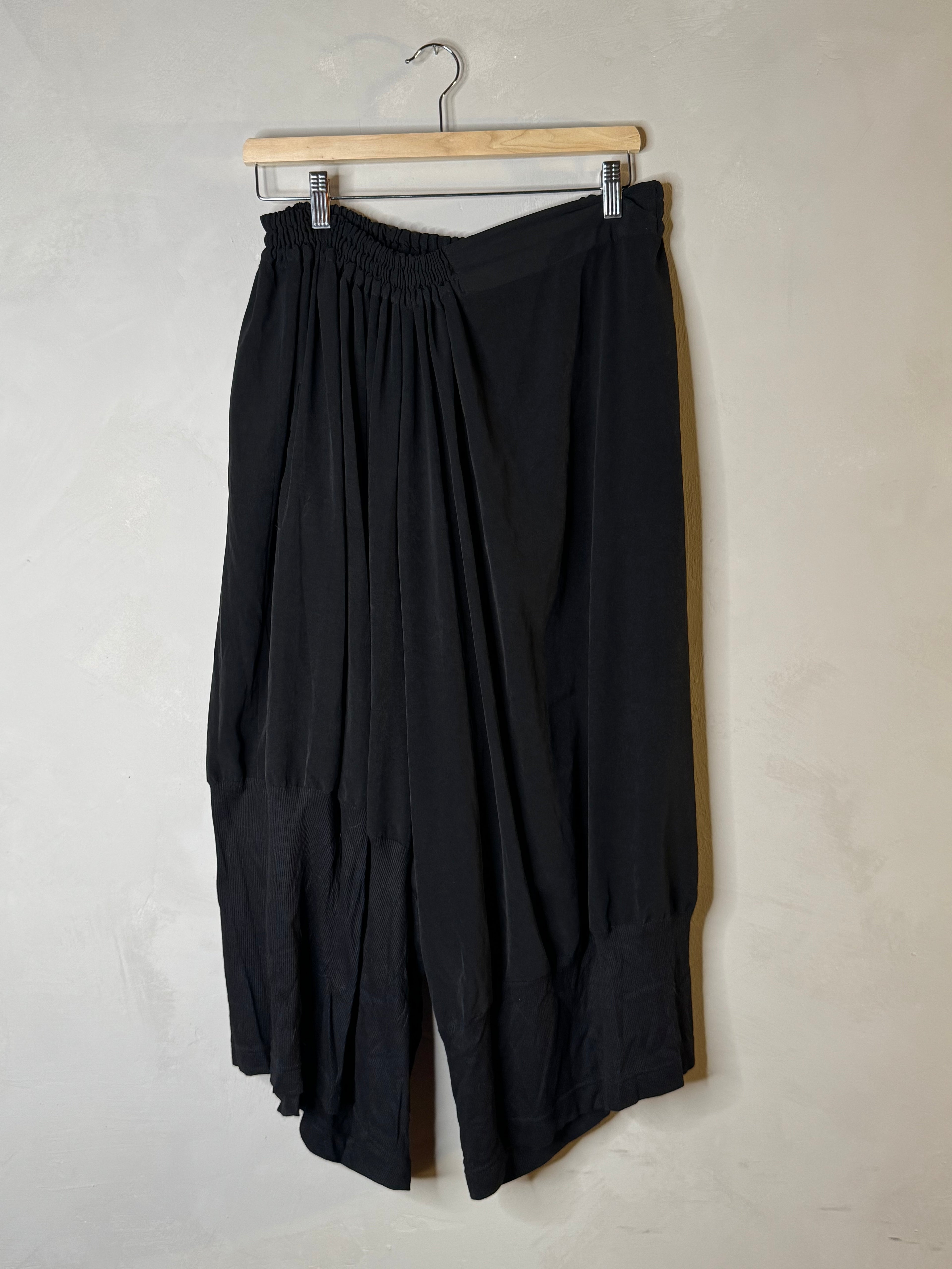Y's by YOHJI YAMAMOTO black drop crotch pants
