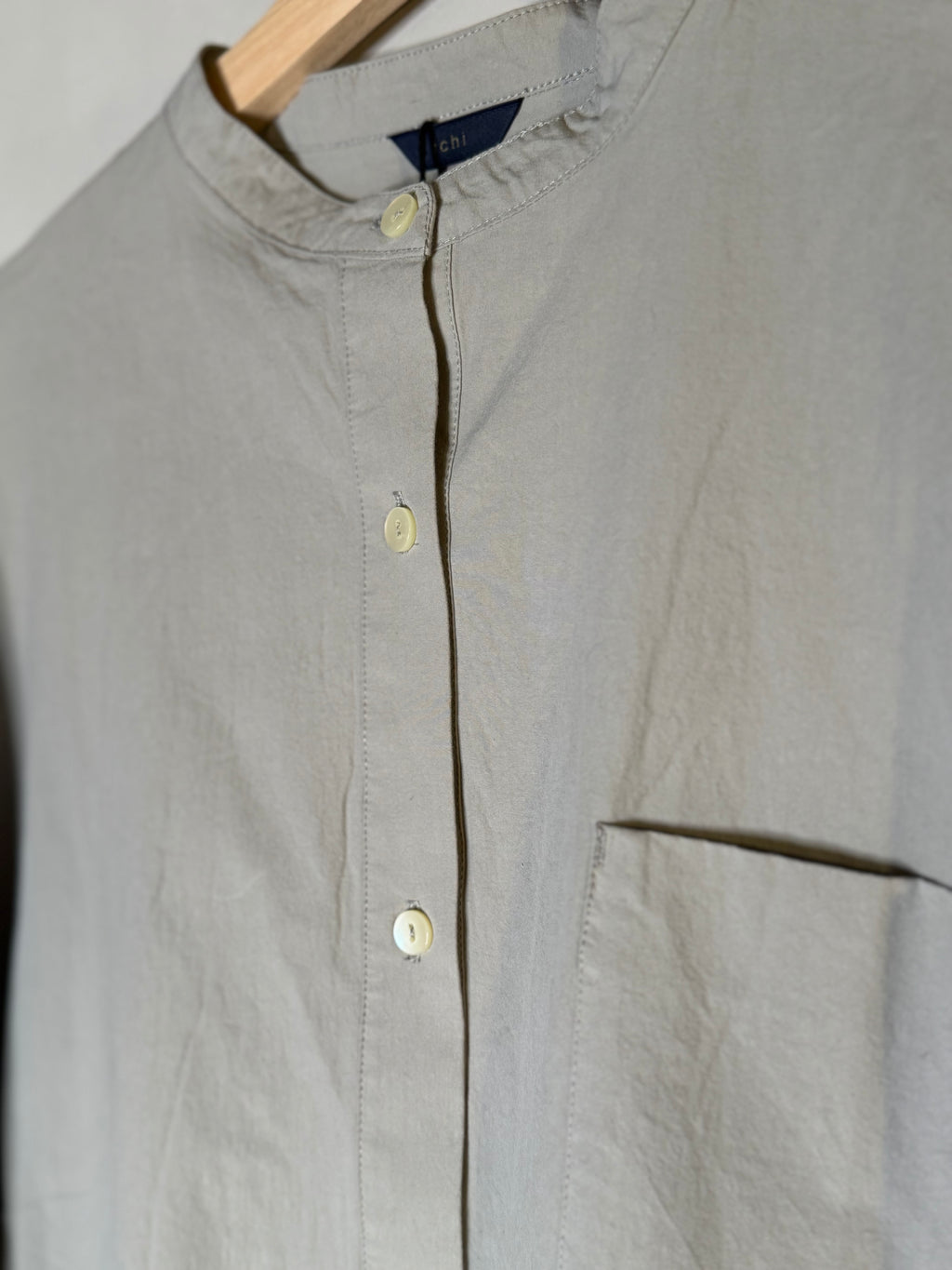 Ichi antiquites grey cotton shirt
