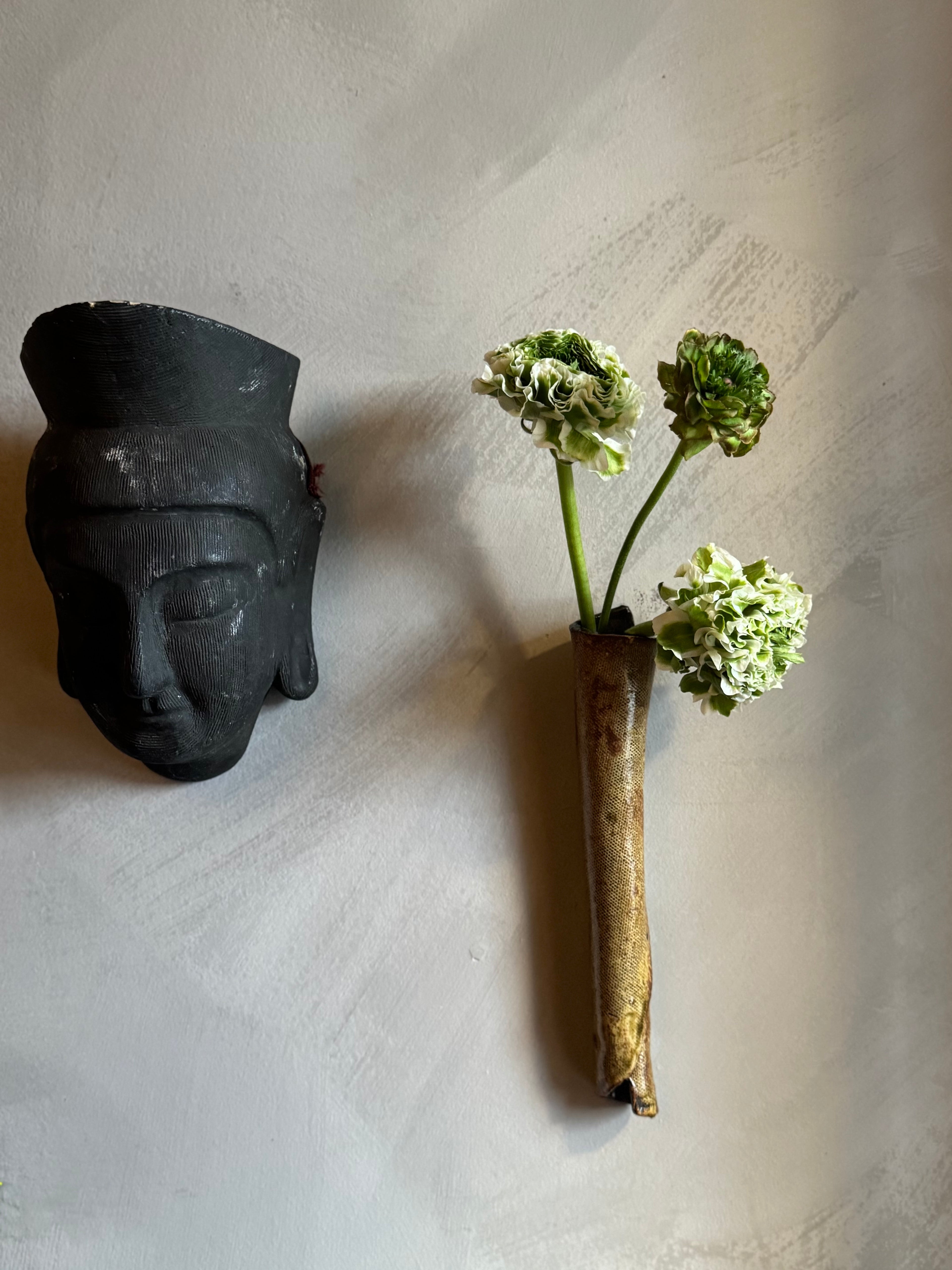 Japanese ceramic wall vase