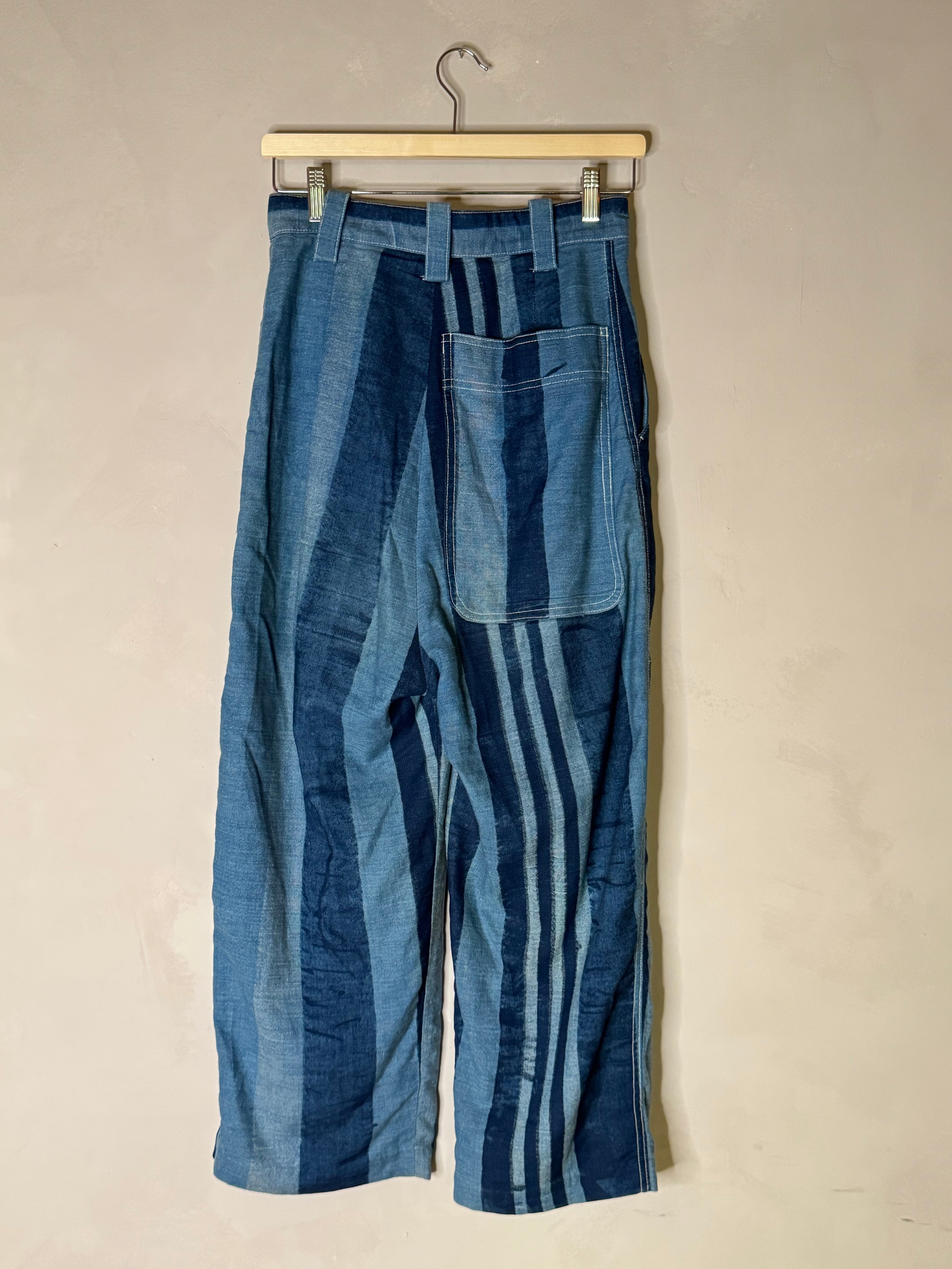 Y’s by YOHJI YAMAMOTO indigo striped denim pants