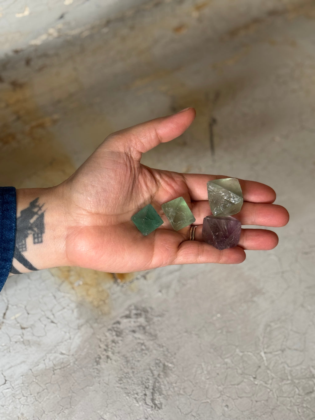 Fluorite Octahedron 2 sizes: medium or large