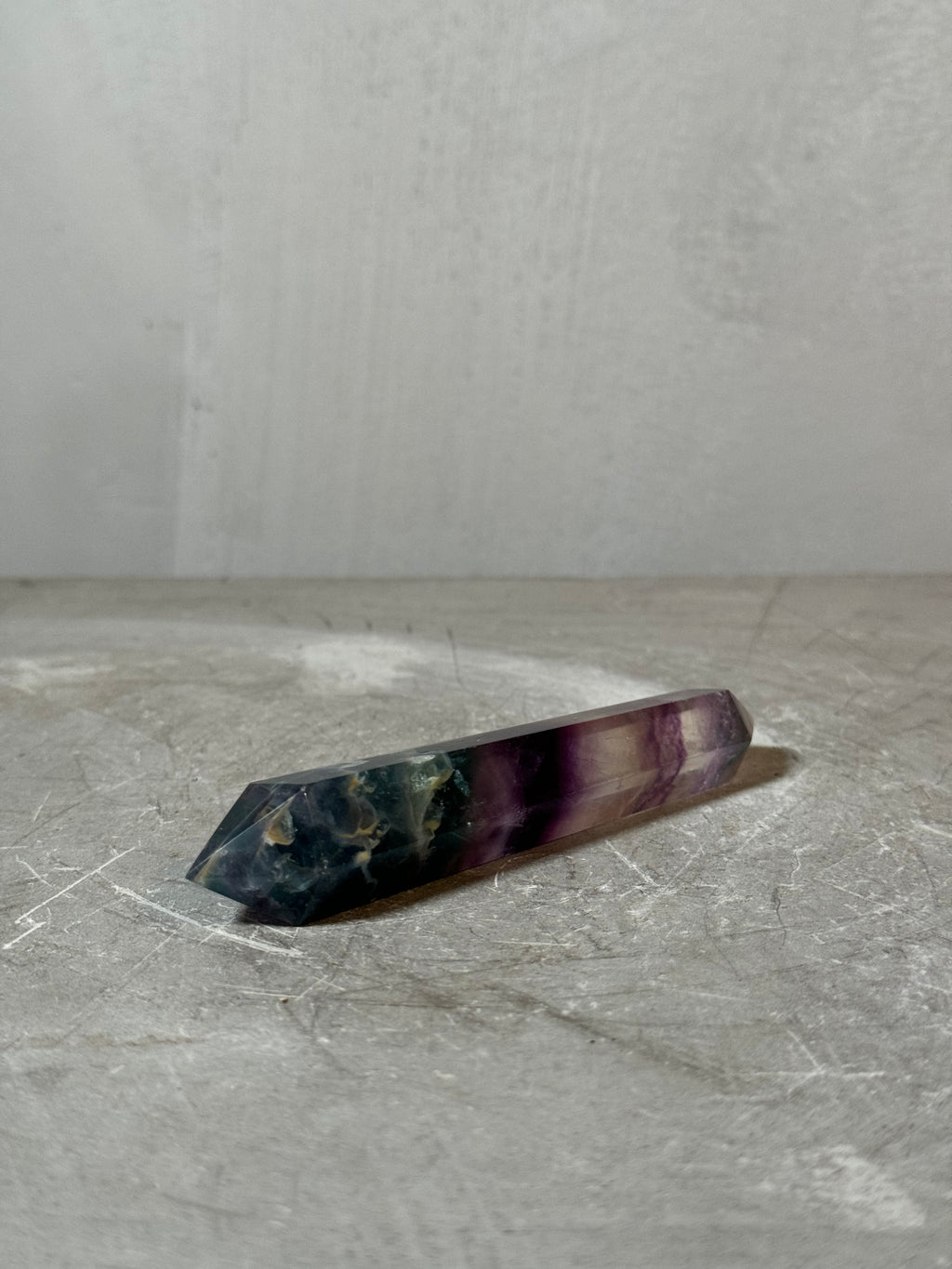 Fluorite double terminated - purple, green
