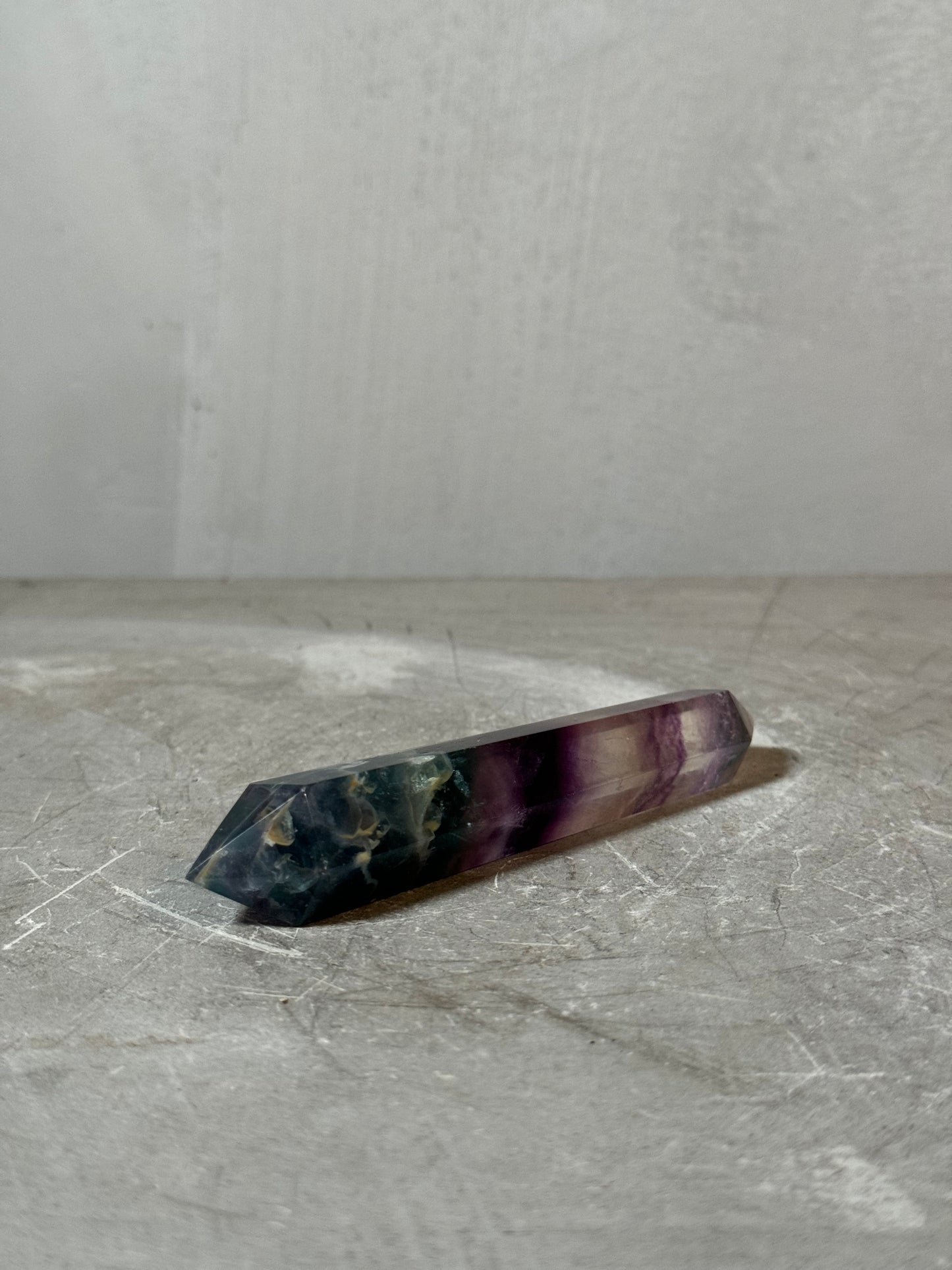 Fluorite double terminated - purple, green