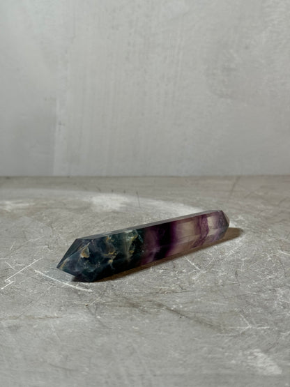 Fluorite double terminated - purple, green