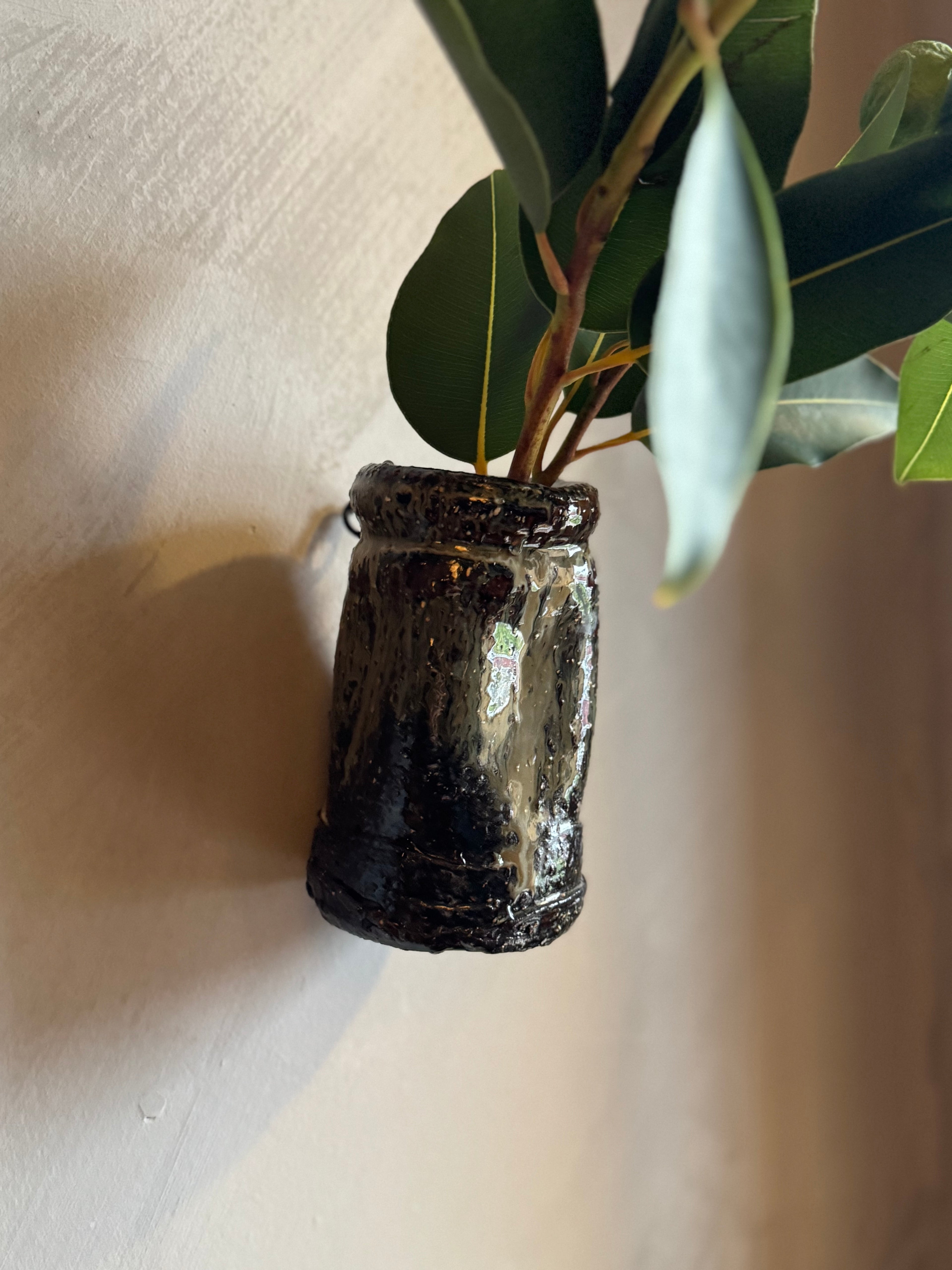 Japanese ceramic wall vase