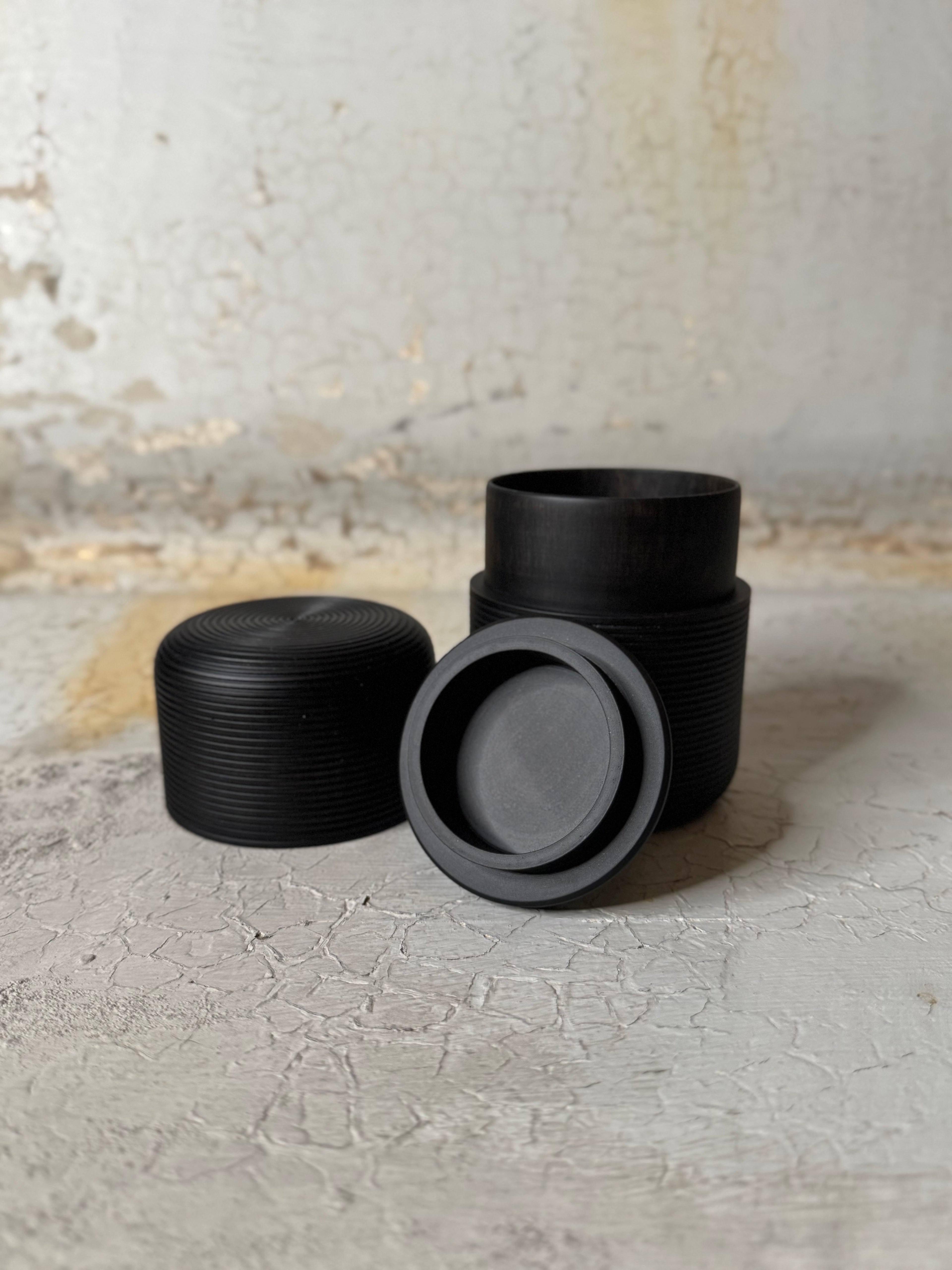 Karmi Tea Canister -  sumi black