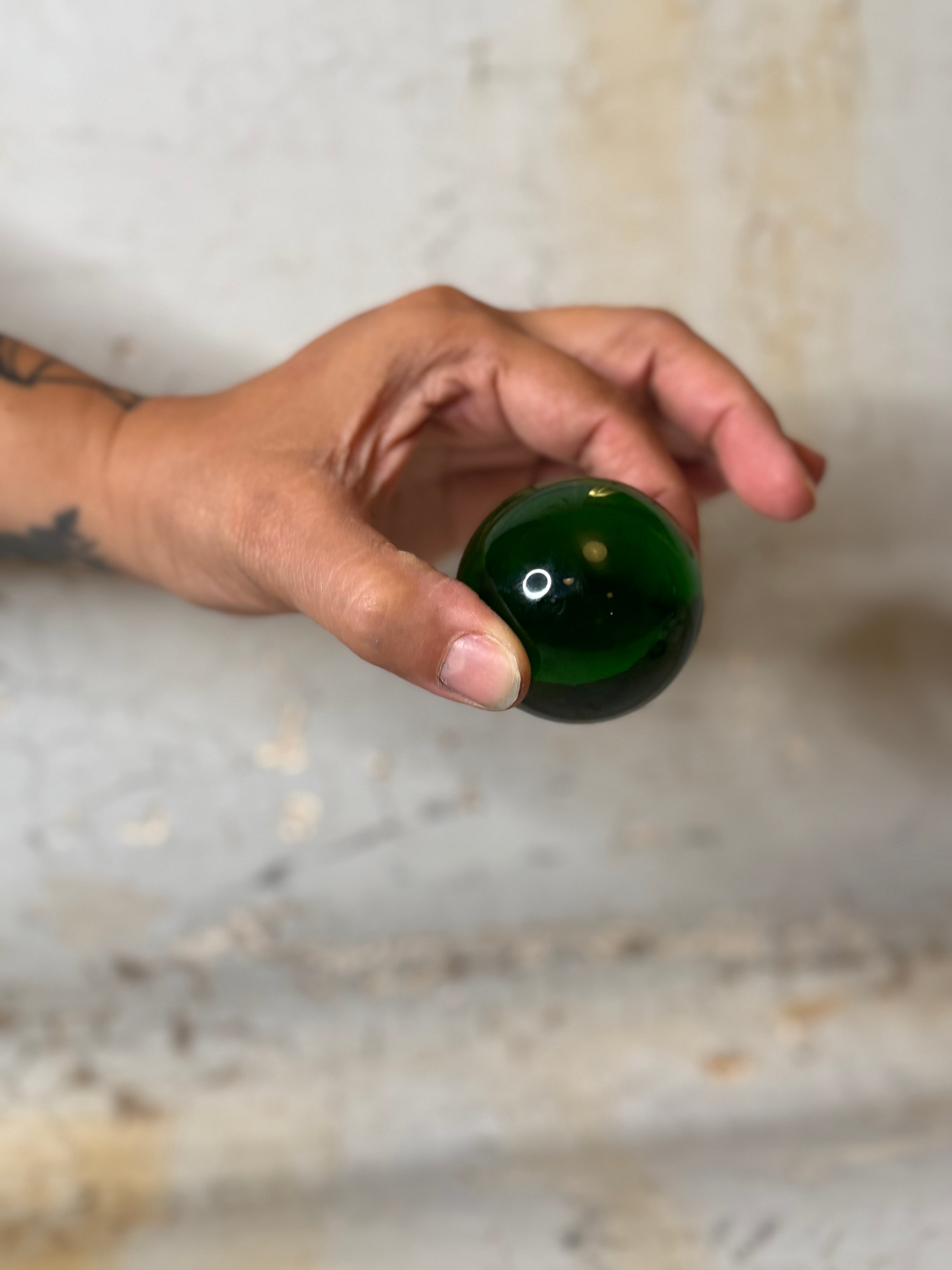 Tibetan Green Obsidian Sphere - 2 sizes