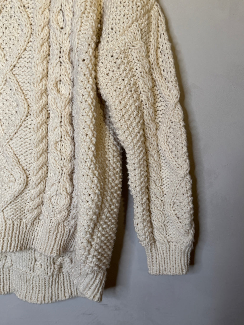 Ichi Antiquites wool cable knit sweater