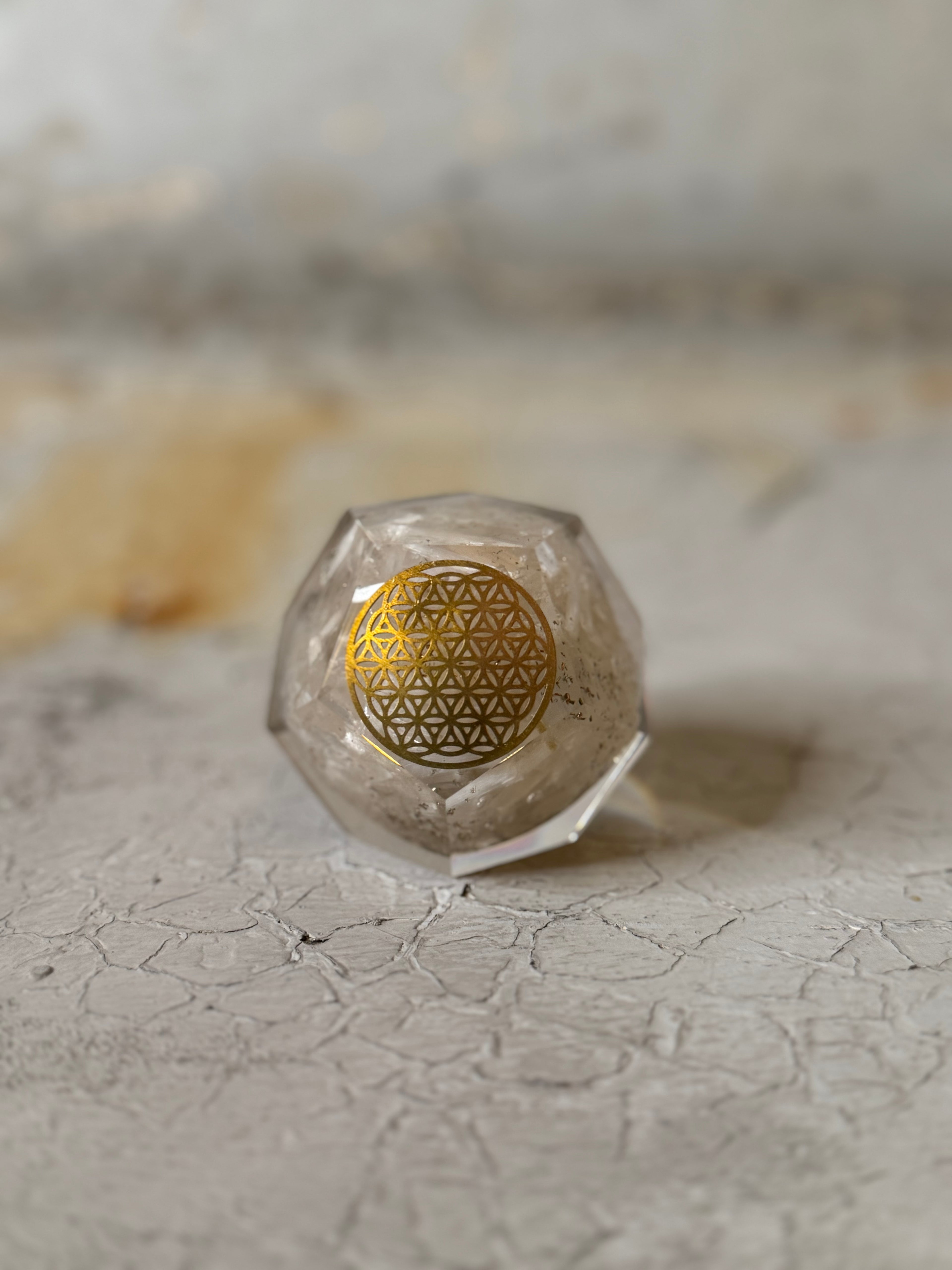 Orgone Dodecahedron - selenite