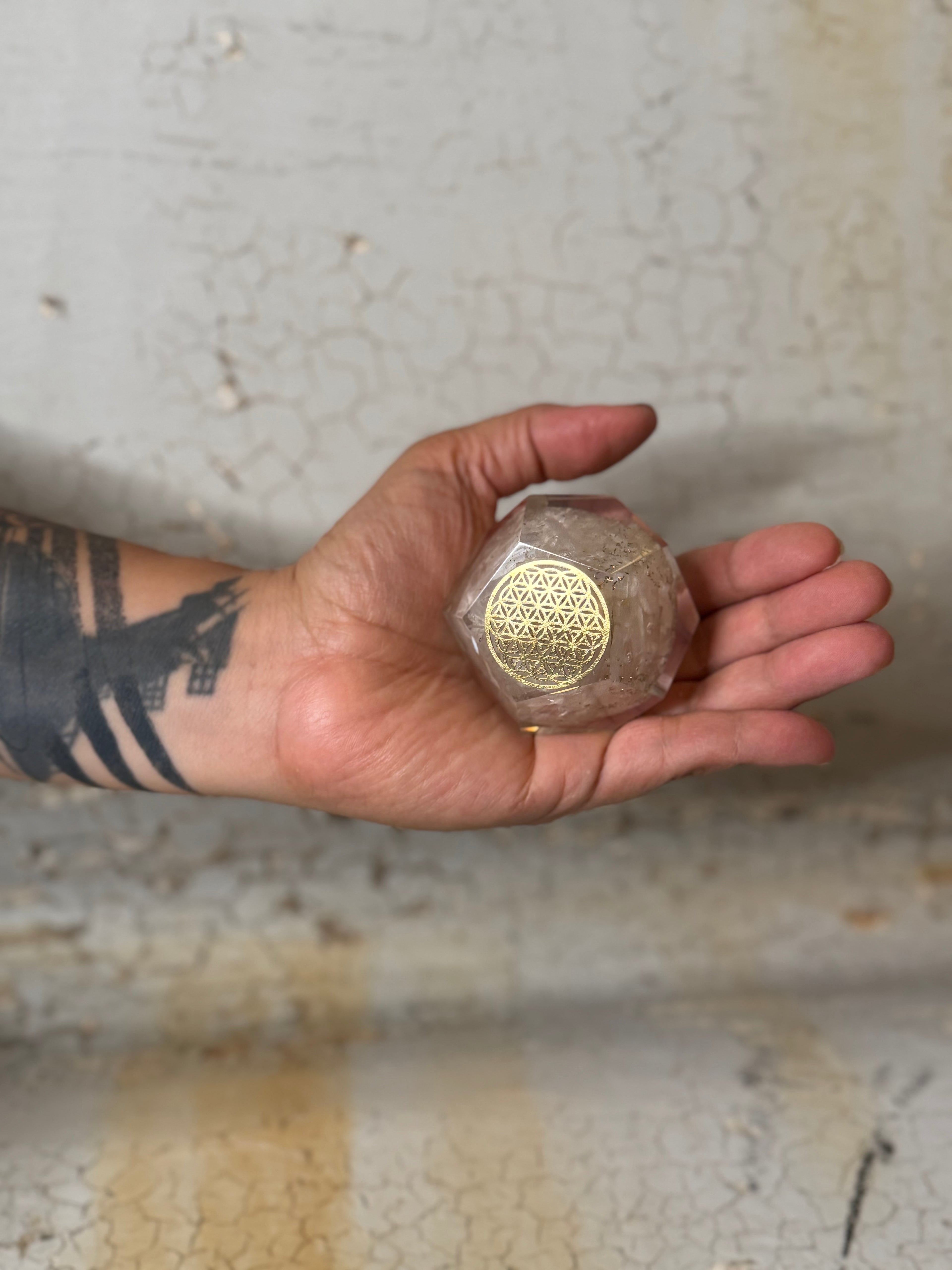 Orgone Dodecahedron - selenite