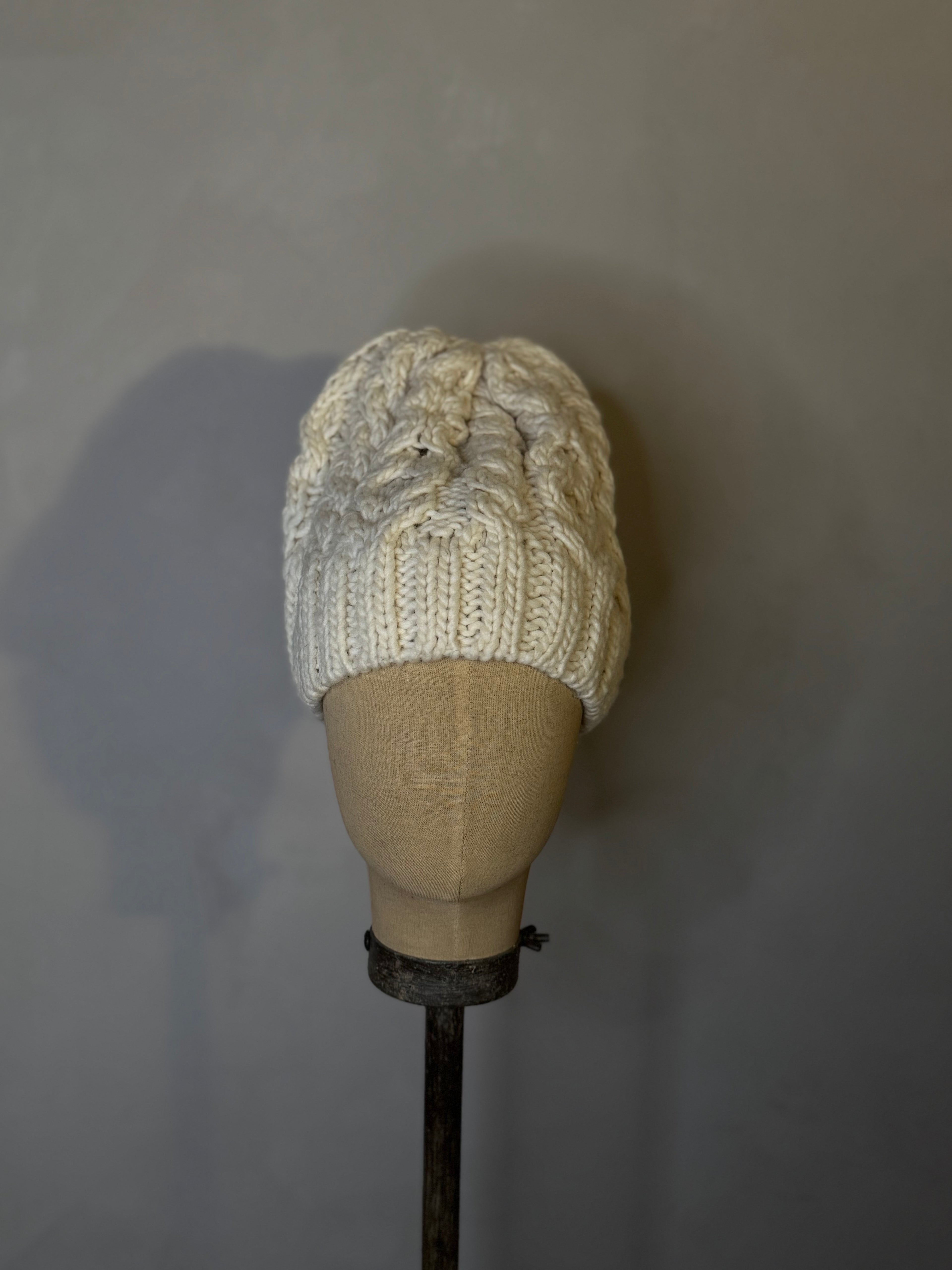 Ichi Antiquites wool cable knit hat