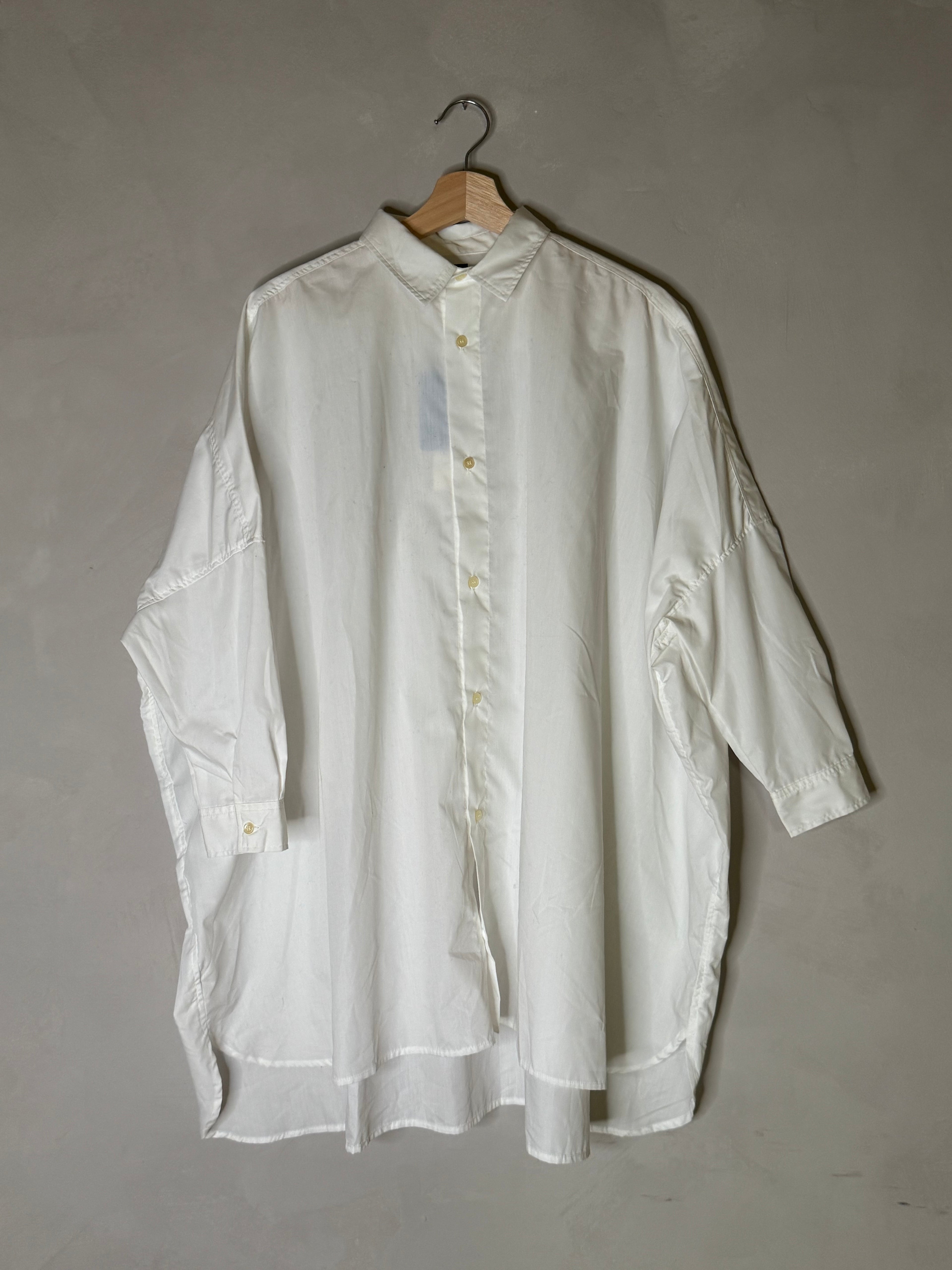 Ichi antiquites wide 3/4 white shirt