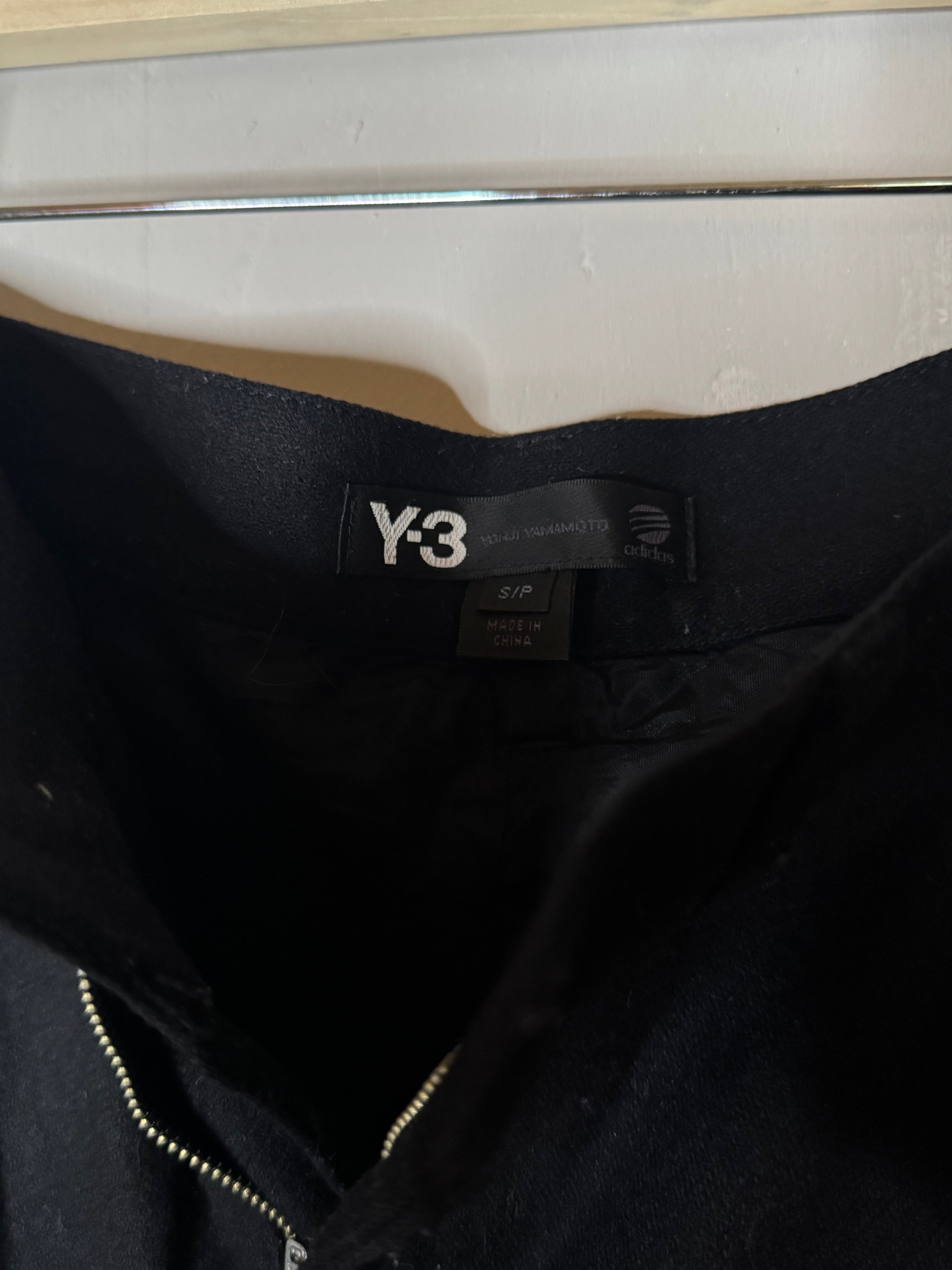 Y-3 wide leg cropped wool pants