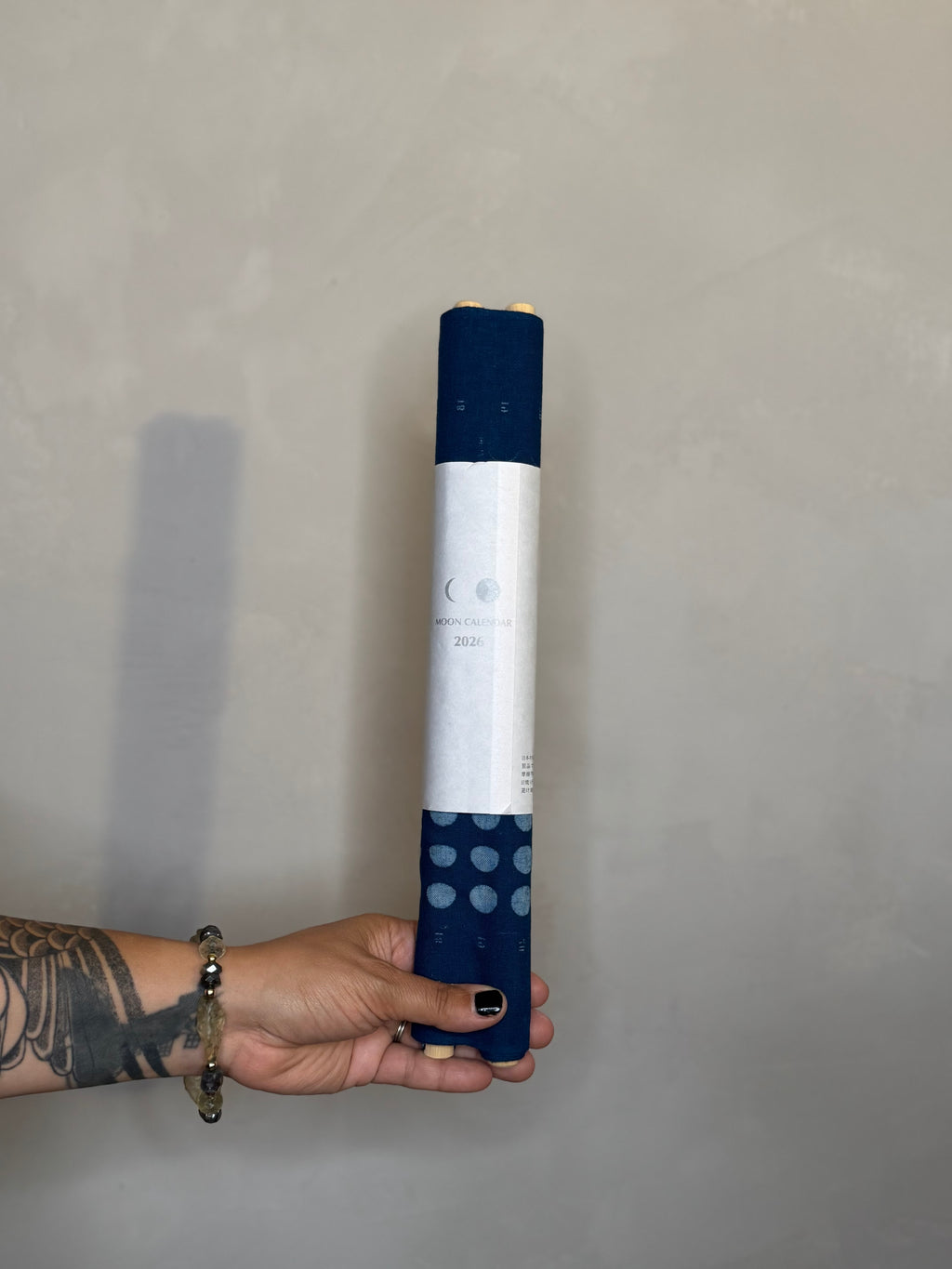 Japanese indigo moon phase calendar