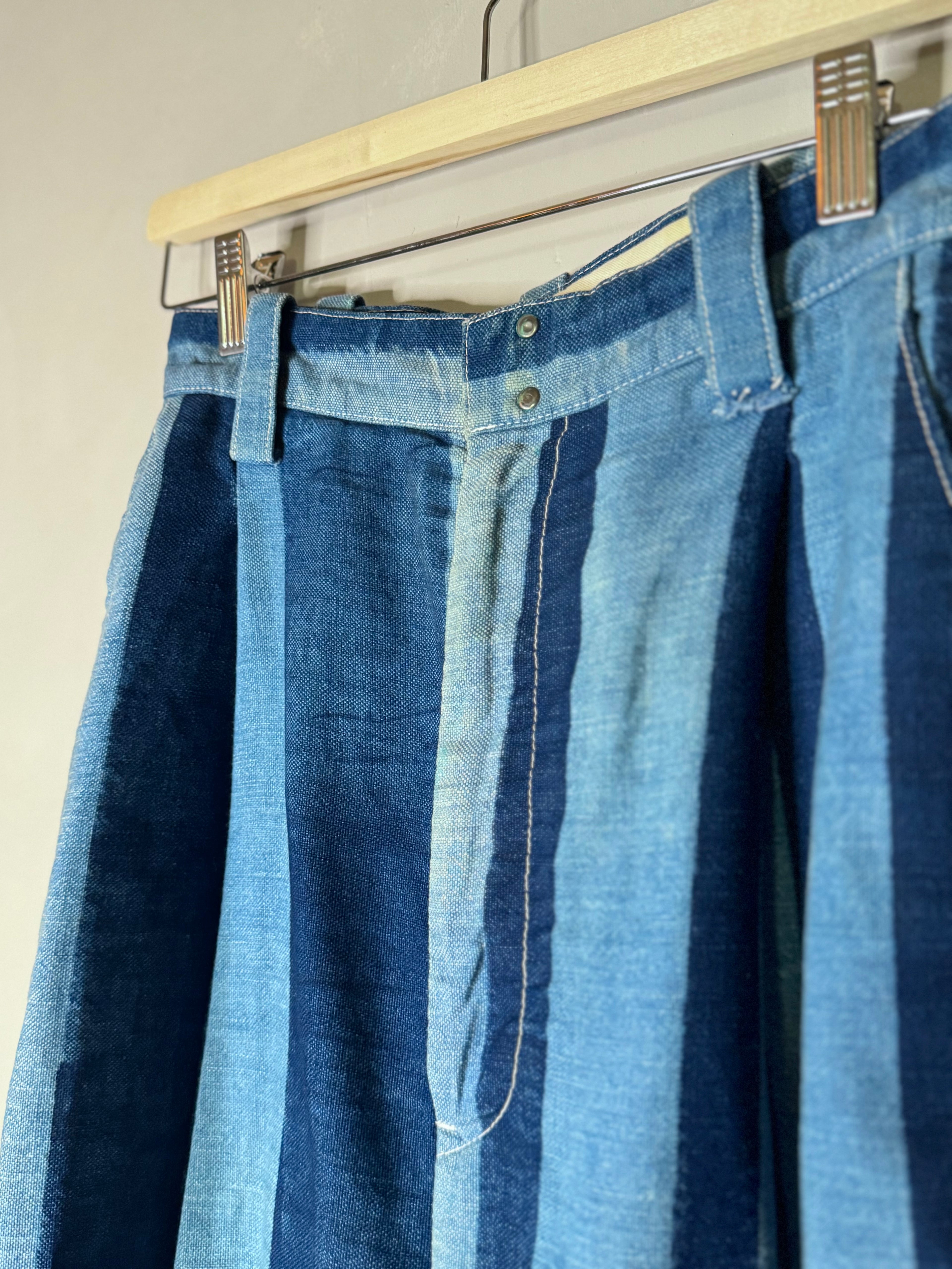 Y’s by YOHJI YAMAMOTO indigo striped denim pants