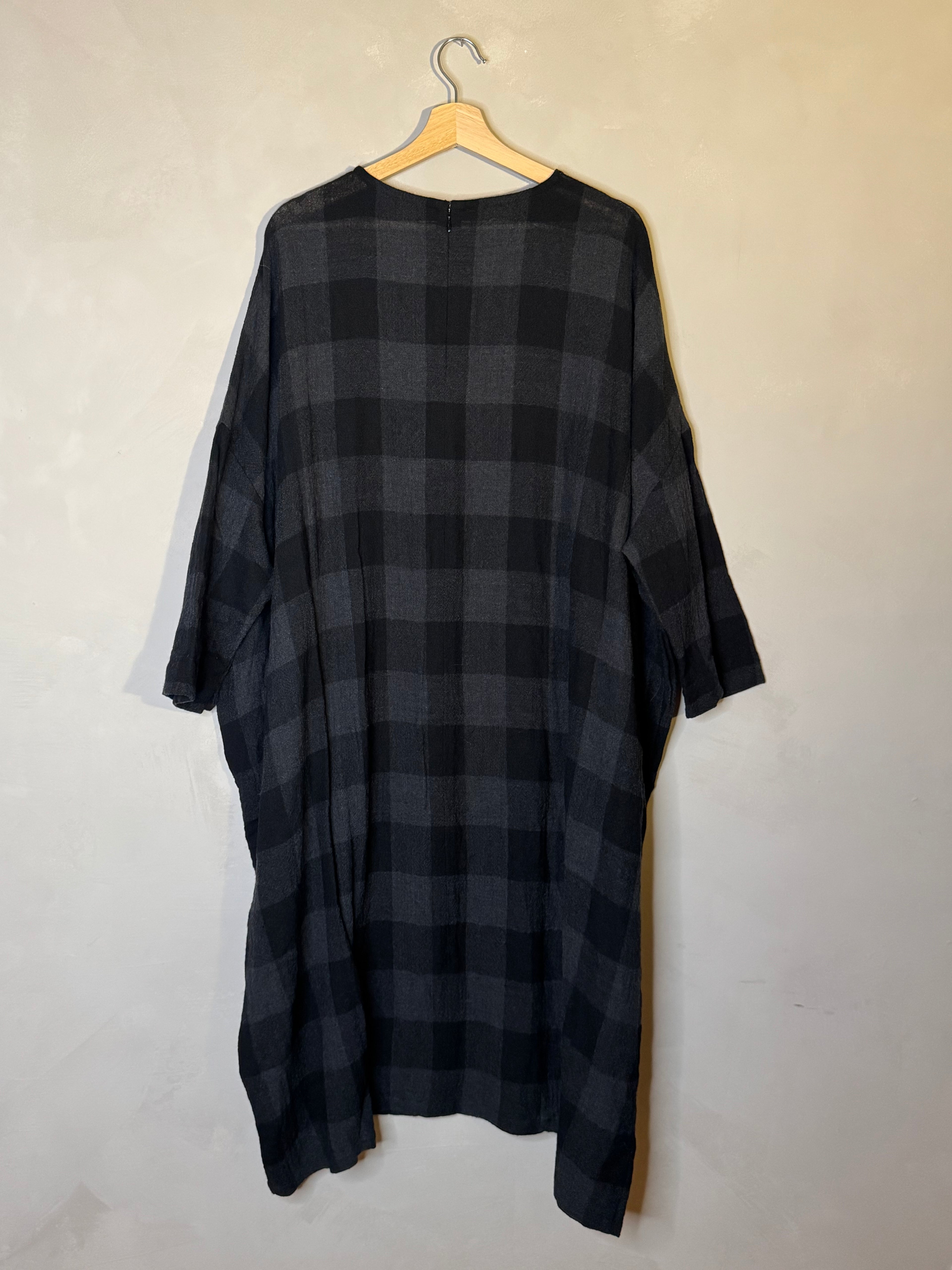 Ichi Antiquites wool dress plaid