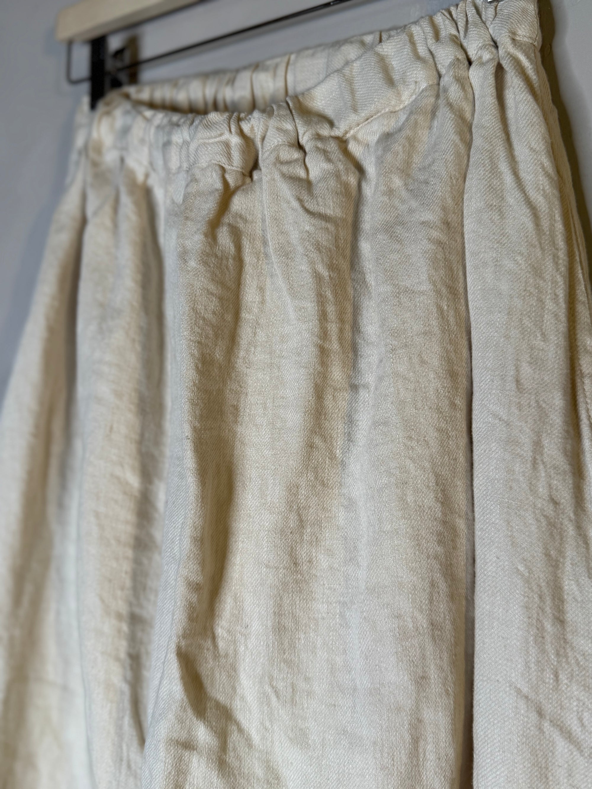 Ichi antiquites linen drop crotch pant