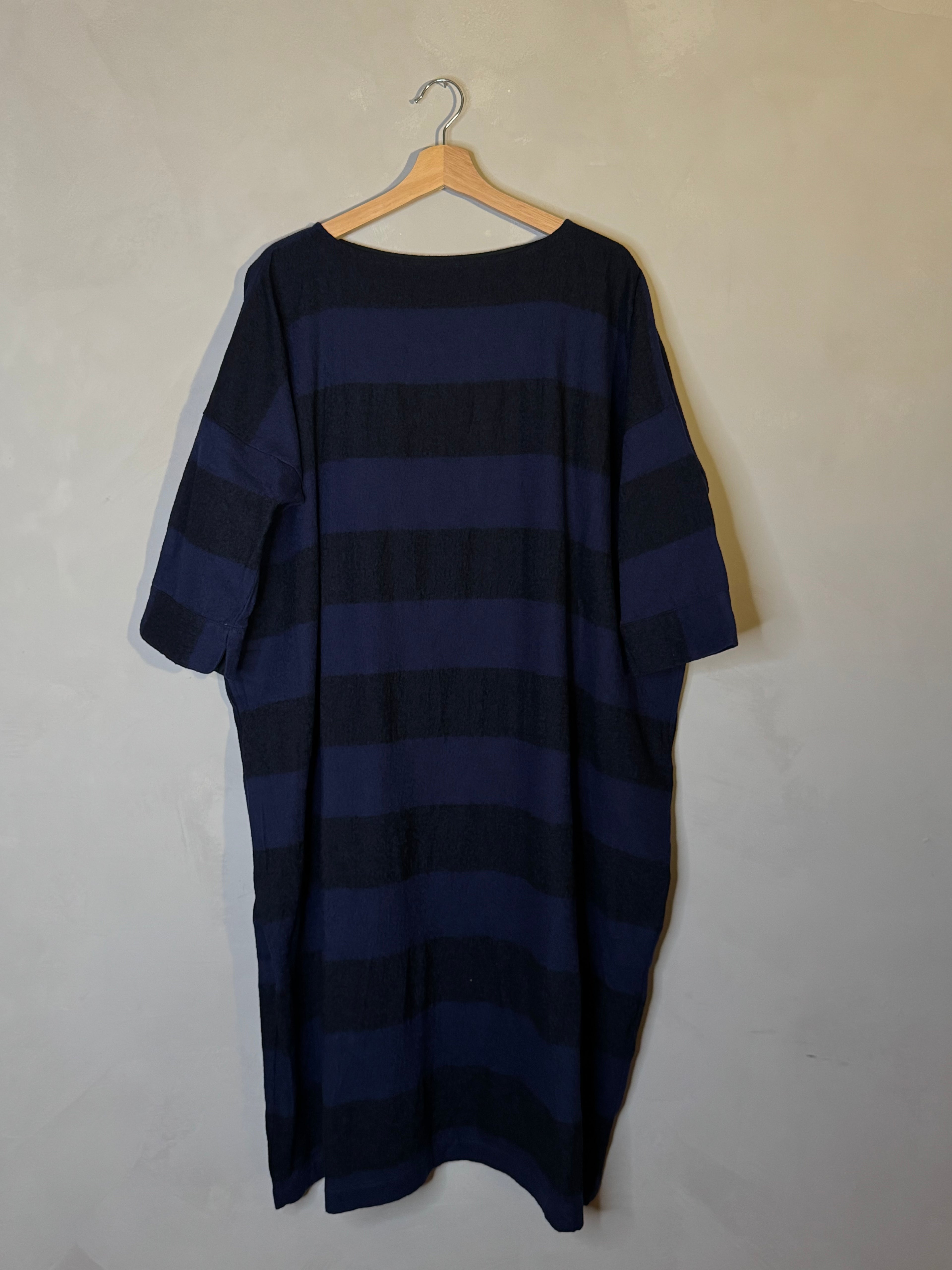 Ichi Antiquites wool dress stripe
