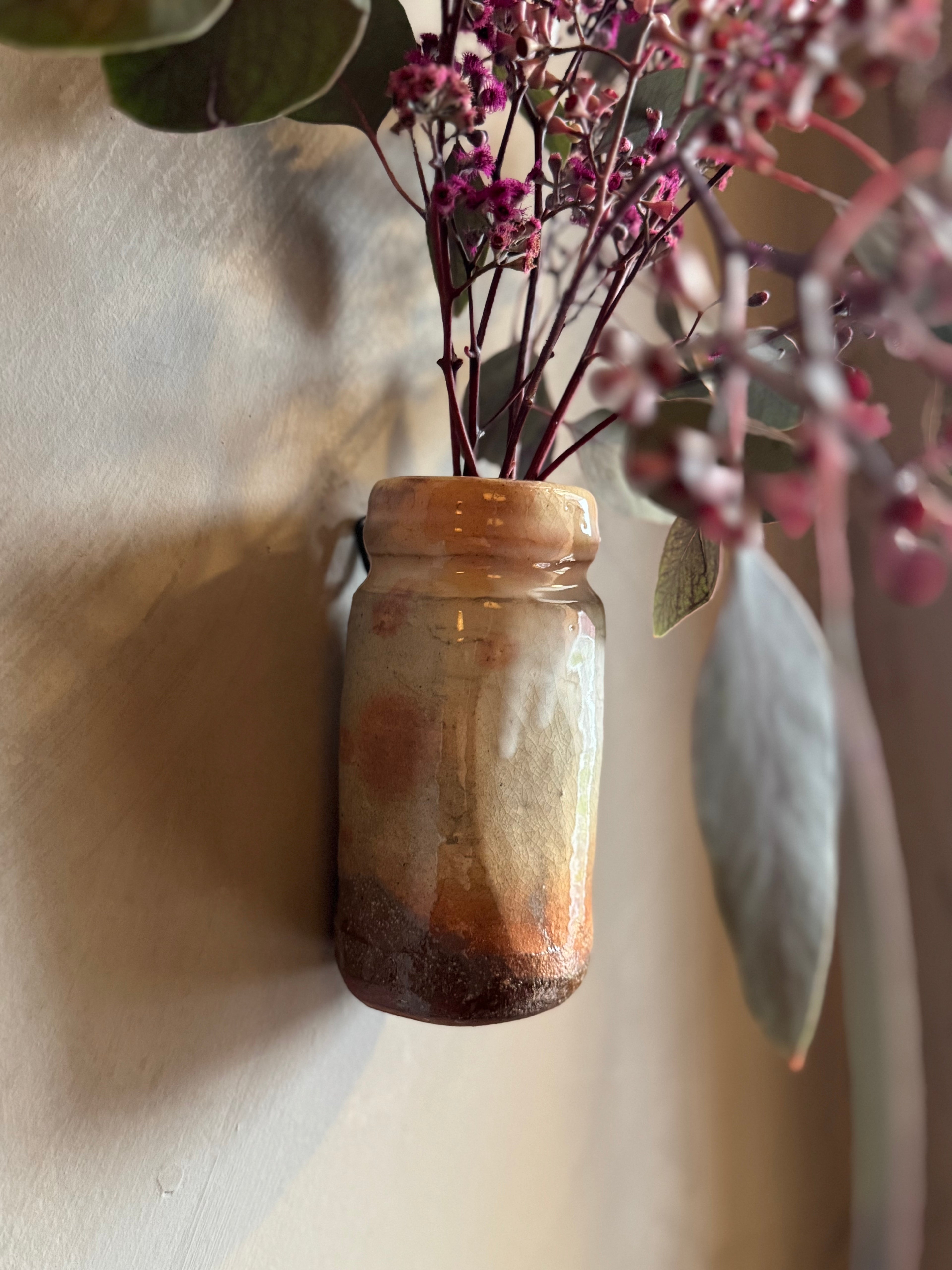 Japanese ceramic wall vase